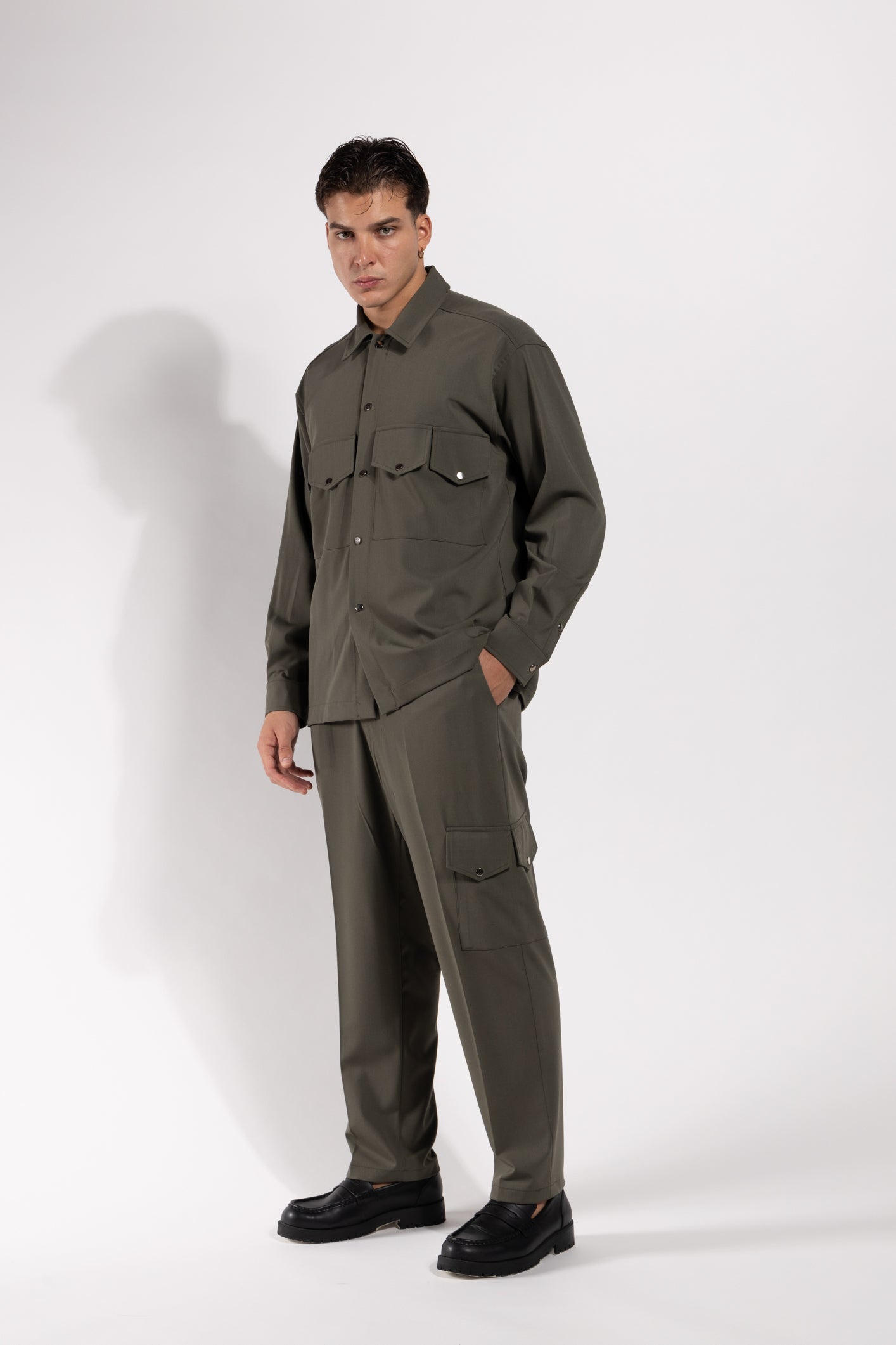 Coordinato Cargo Gavroche in misto lana – Camicia + Pantalone