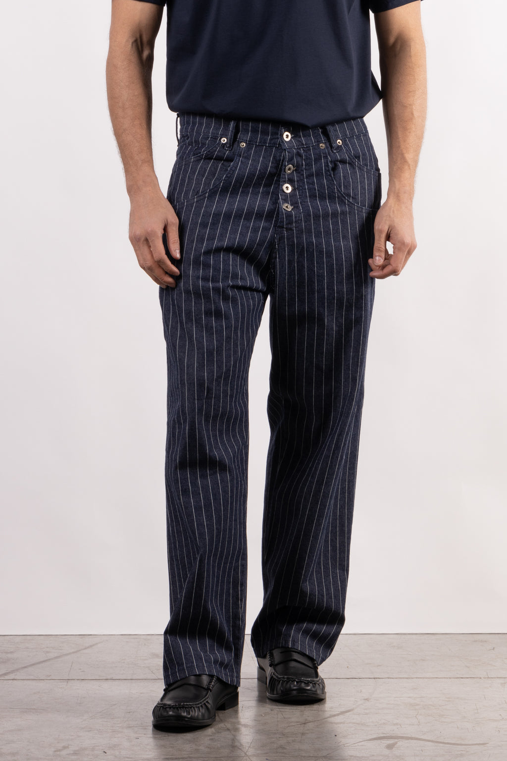 Denim baggy LINE blu