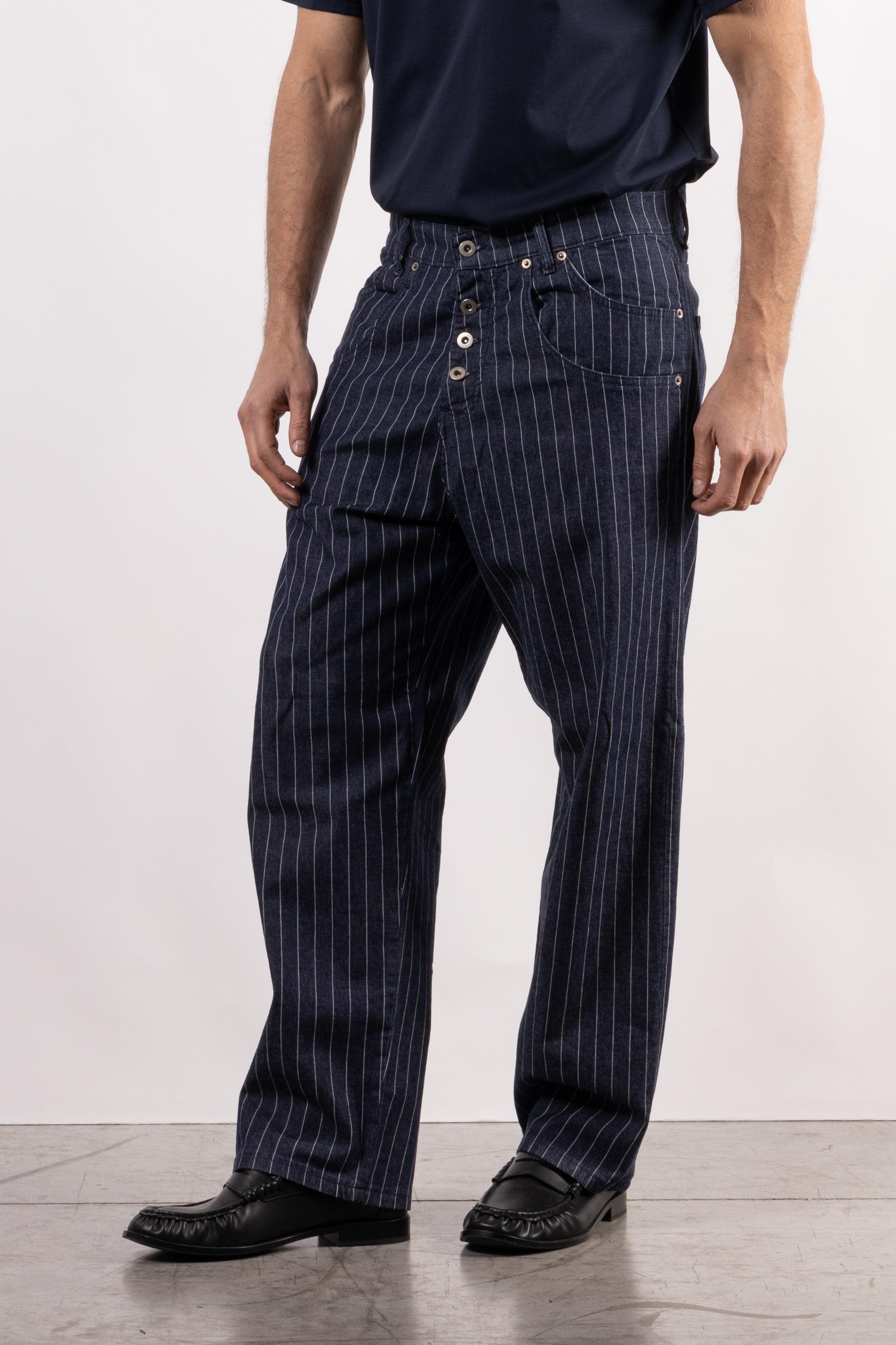 Denim baggy LINE blu