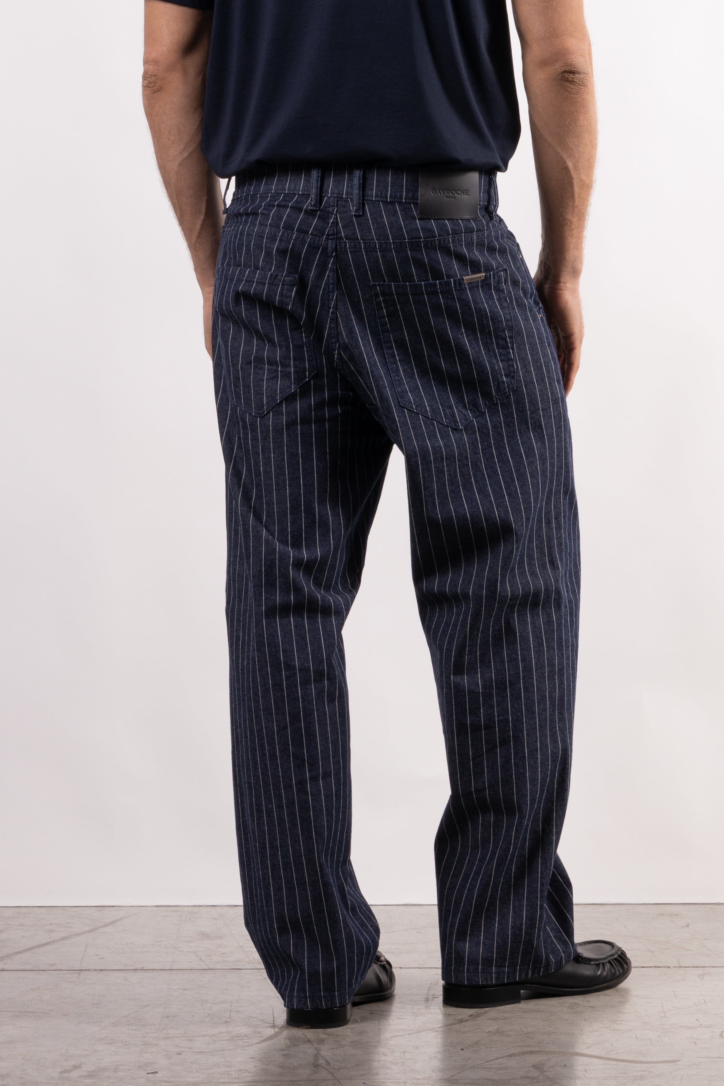 Denim baggy LINE blu