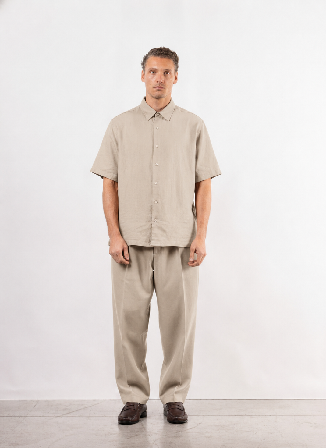 Coordinato Oversize in Lino e Viscosa