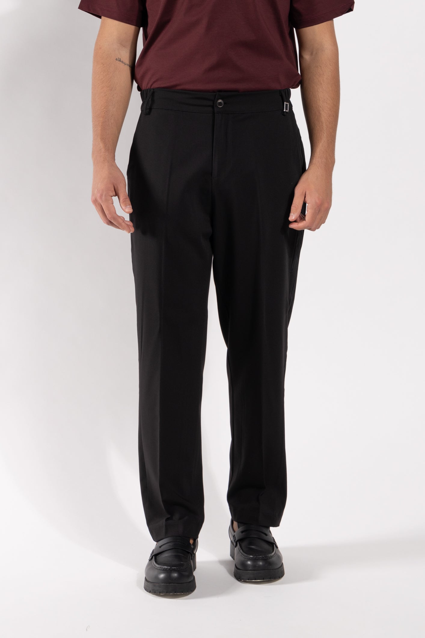 Pantalone Gavroche con bande laterali tono su tono