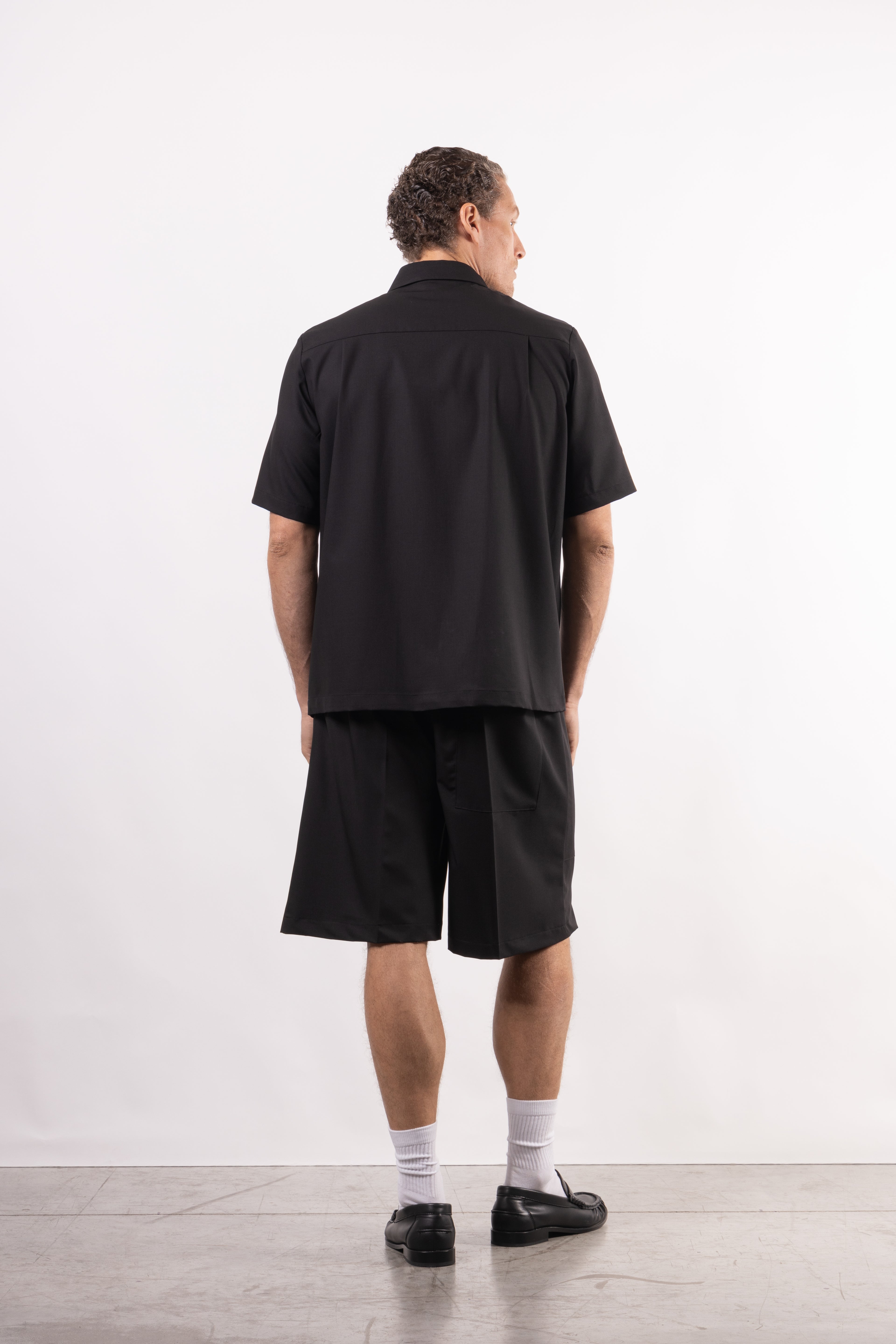 Camicia in viscosa con tasca oversize