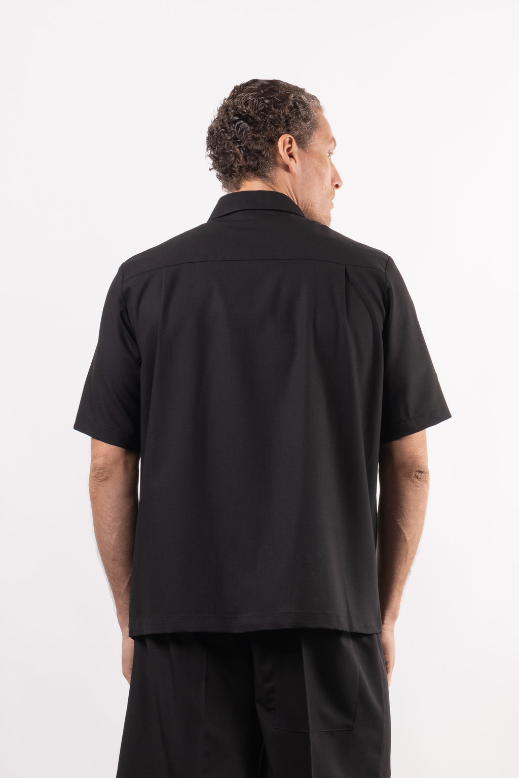 Camicia in viscosa con tasca oversize