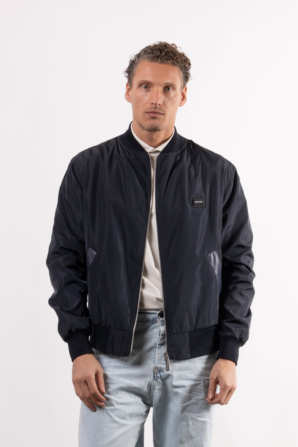 Bomber tecnico con placchetta lato cuore
