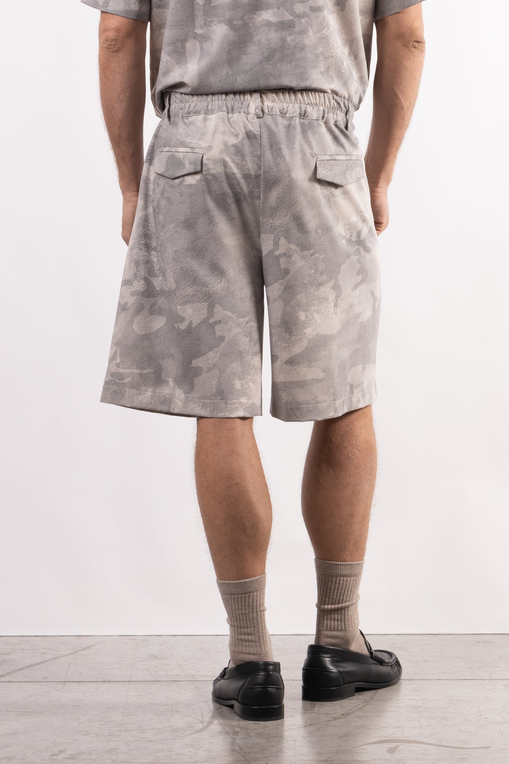 Bermuda in viscosa Camouflage