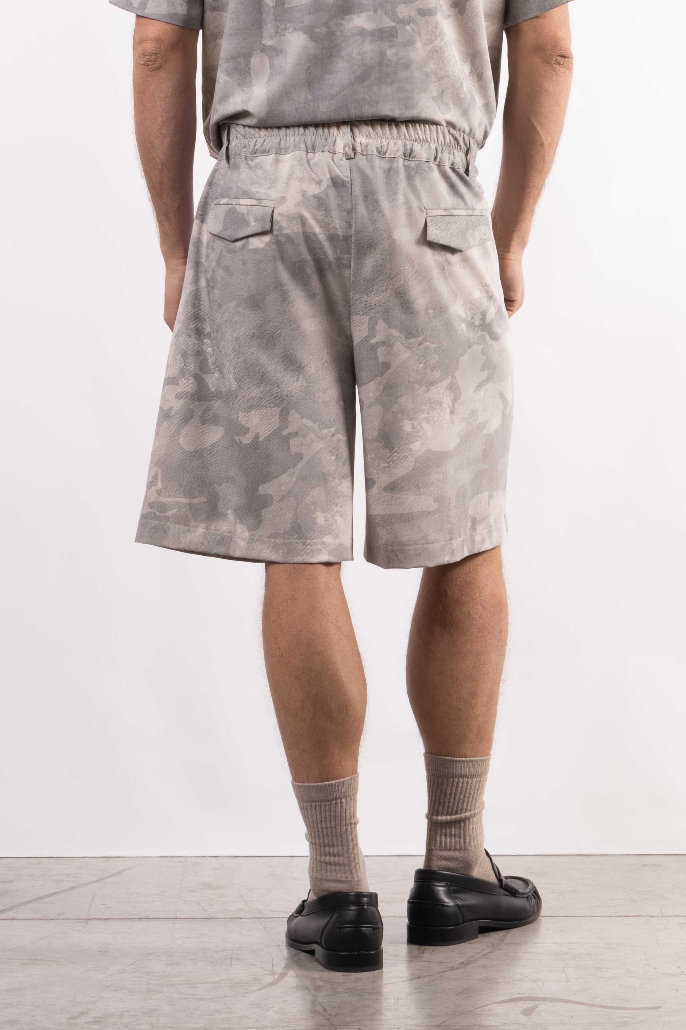 Bermuda in viscosa Camouflage