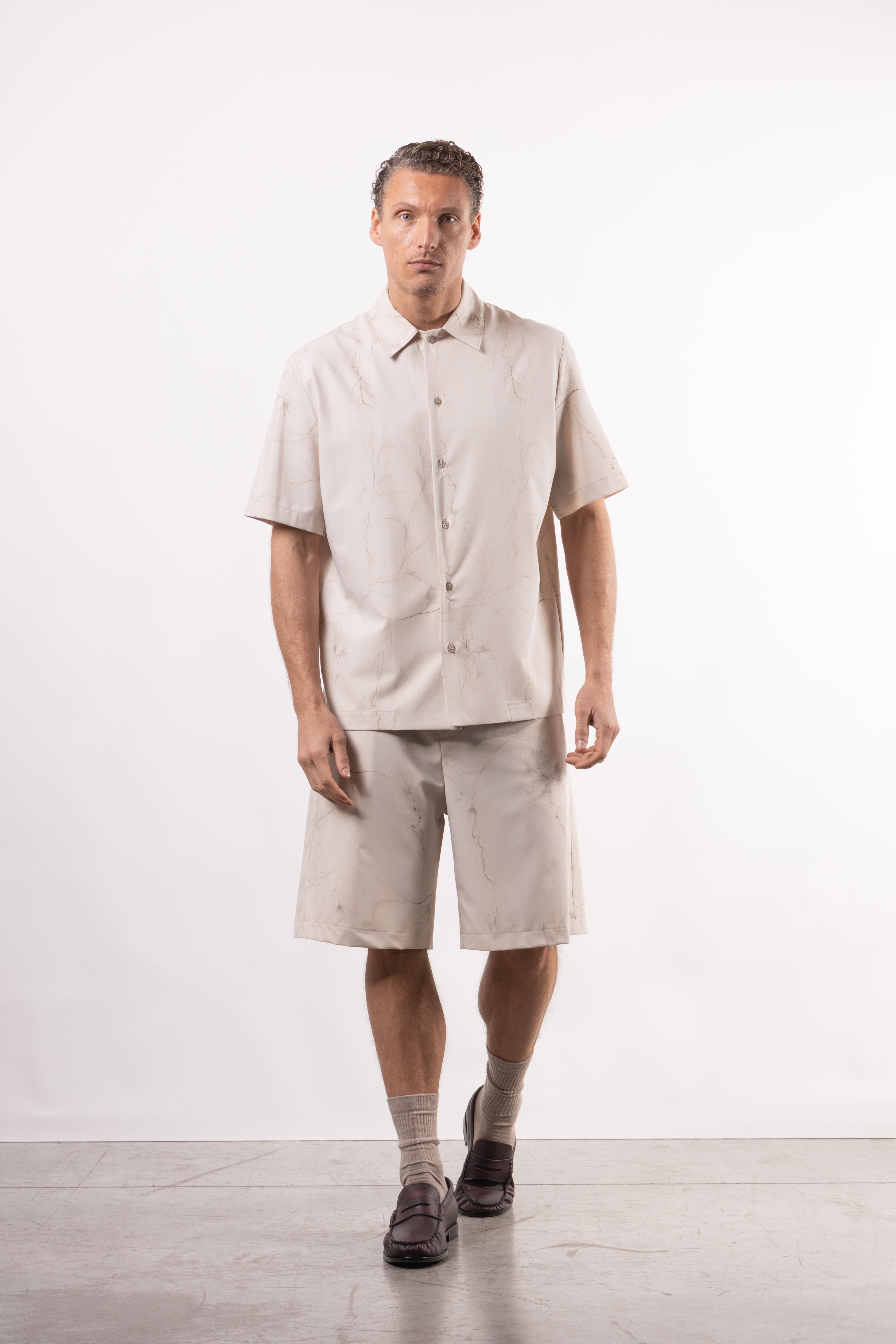 Camicia in viscosa stampata