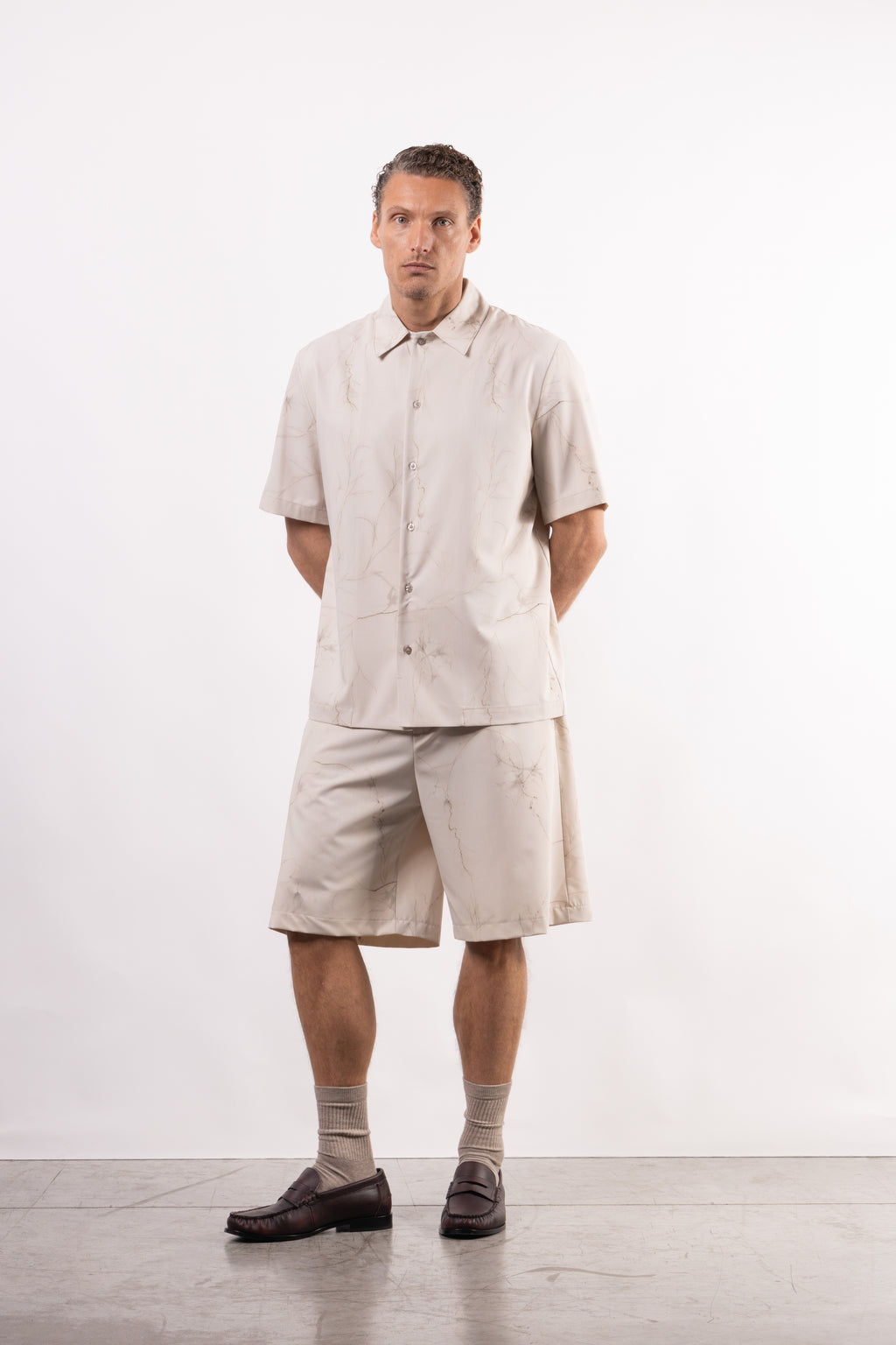 Camicia in viscosa stampata