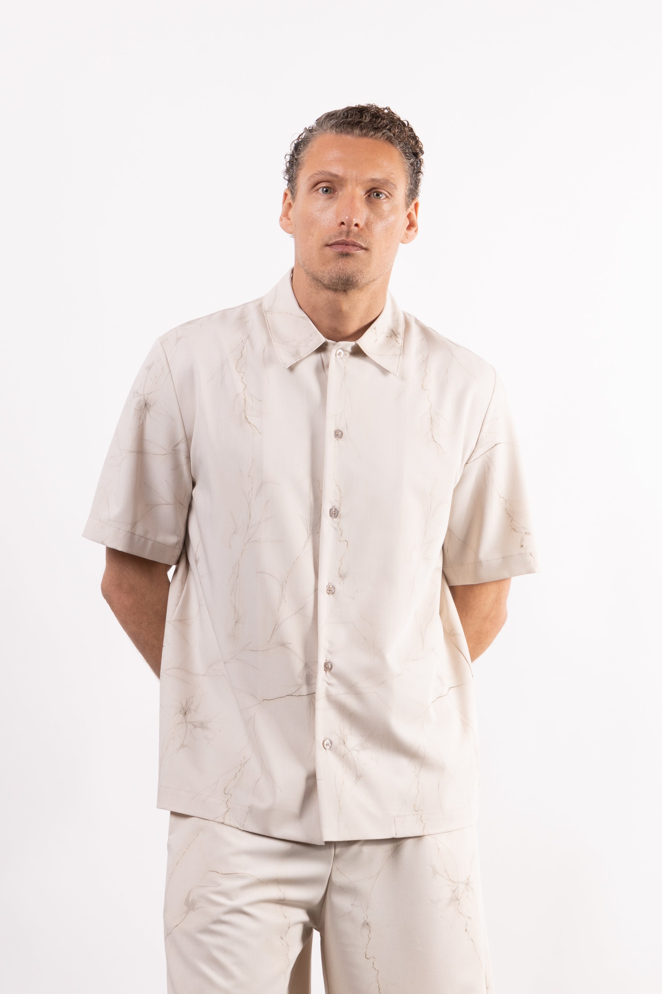 Camicia in viscosa stampata