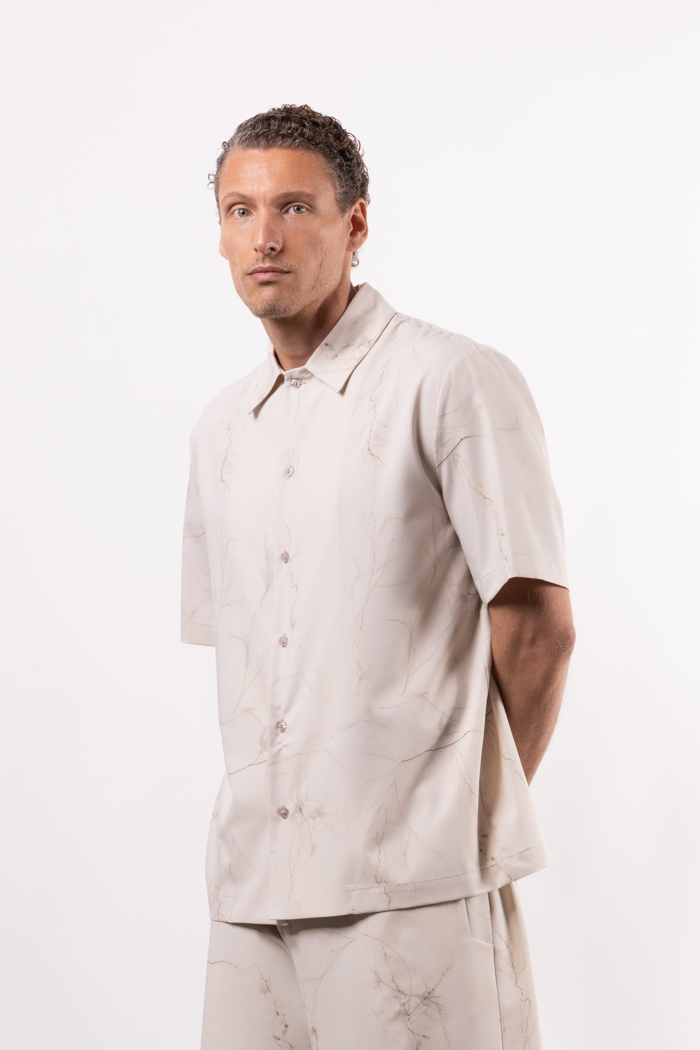 Camicia in viscosa stampata