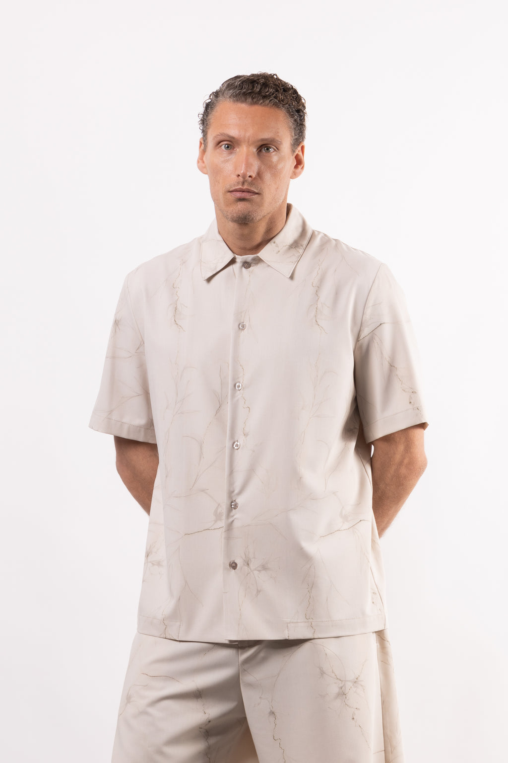 Camicia in viscosa stampata