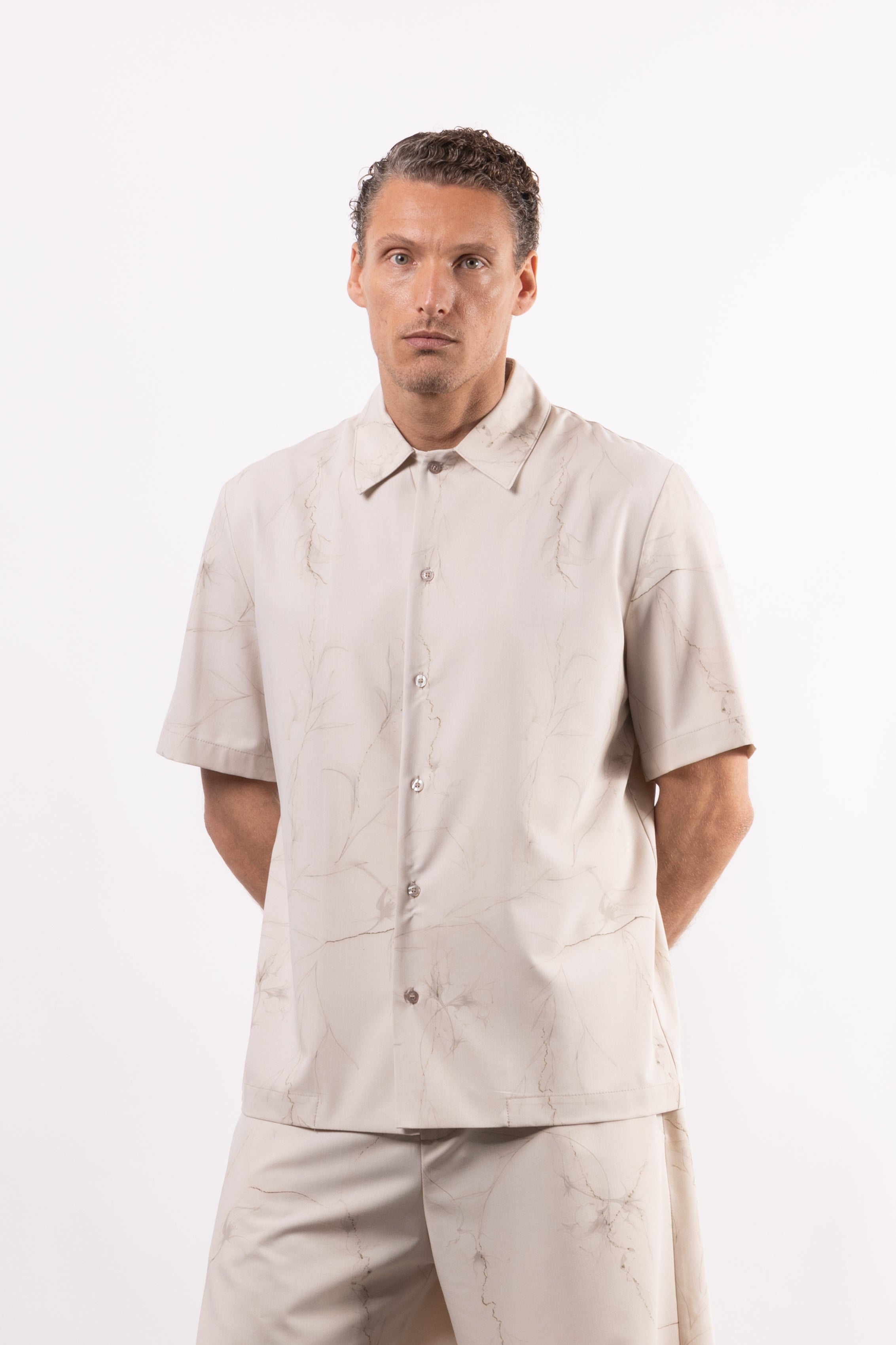 Camicia in viscosa stampata