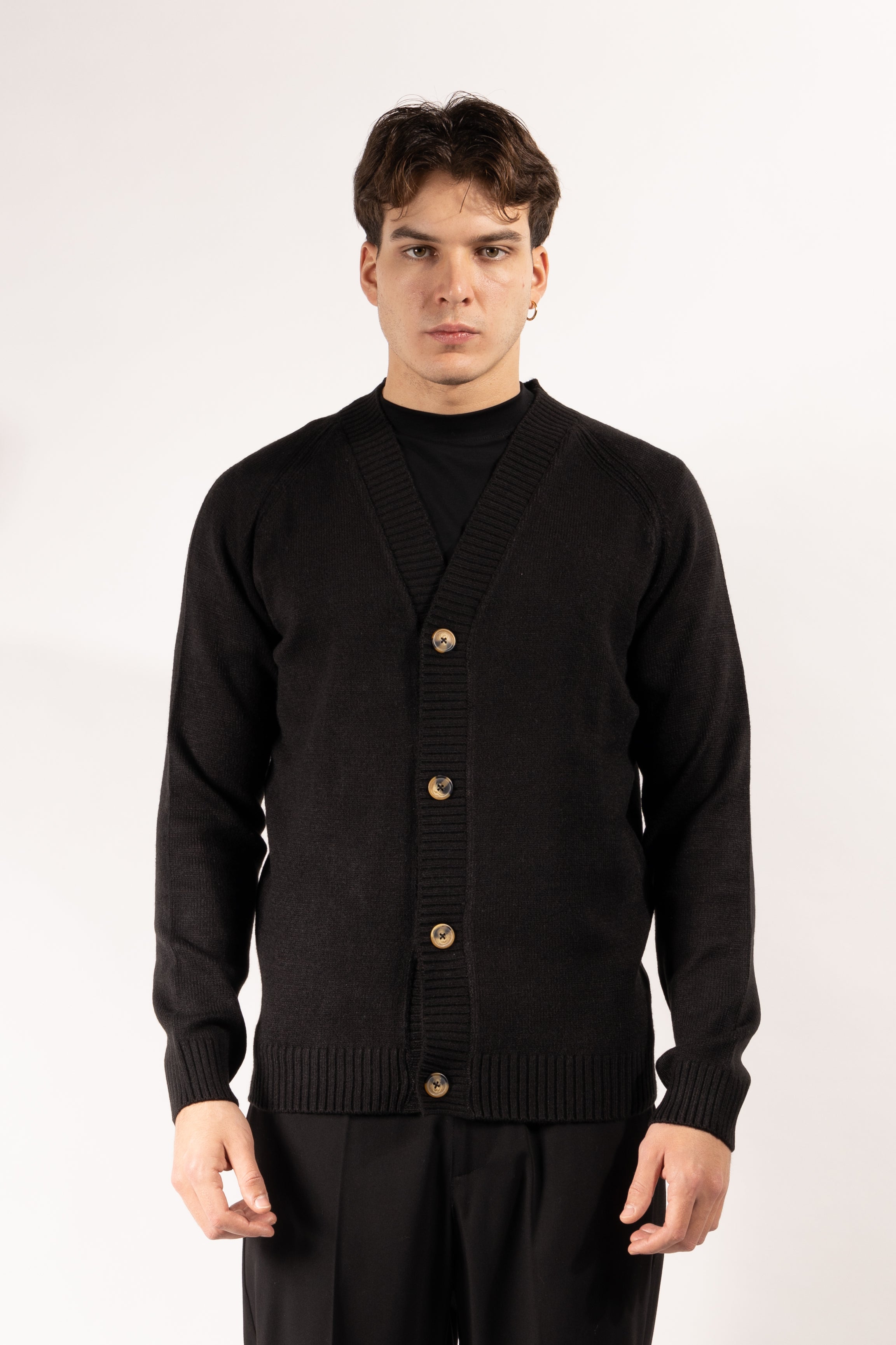 Cardigan Gavroche a quattro bottoni con collo a V