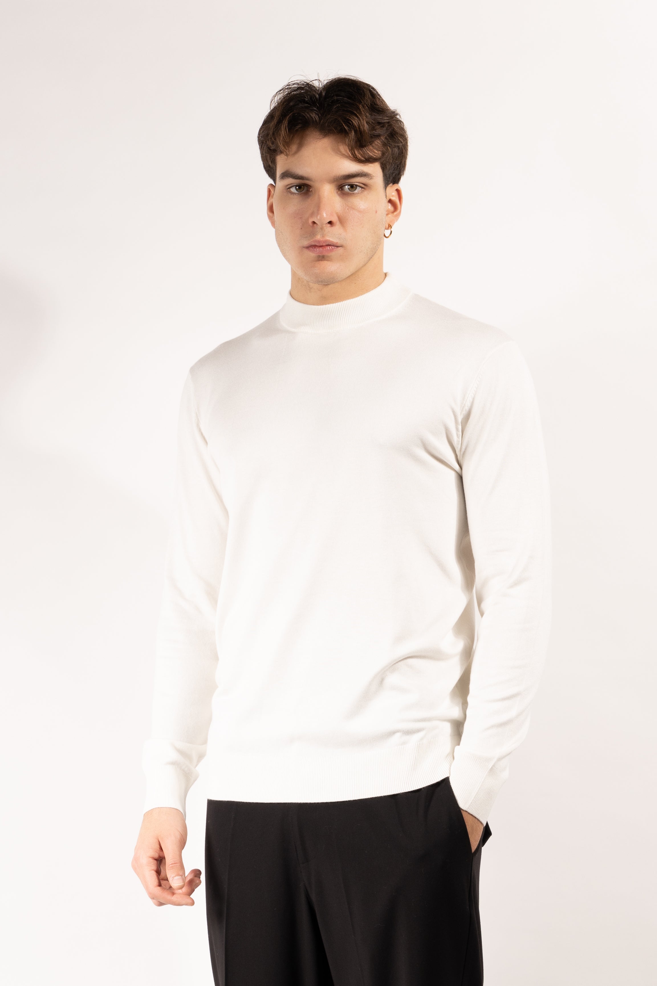 Maglia Gavroche mezzocollo in maglia fine