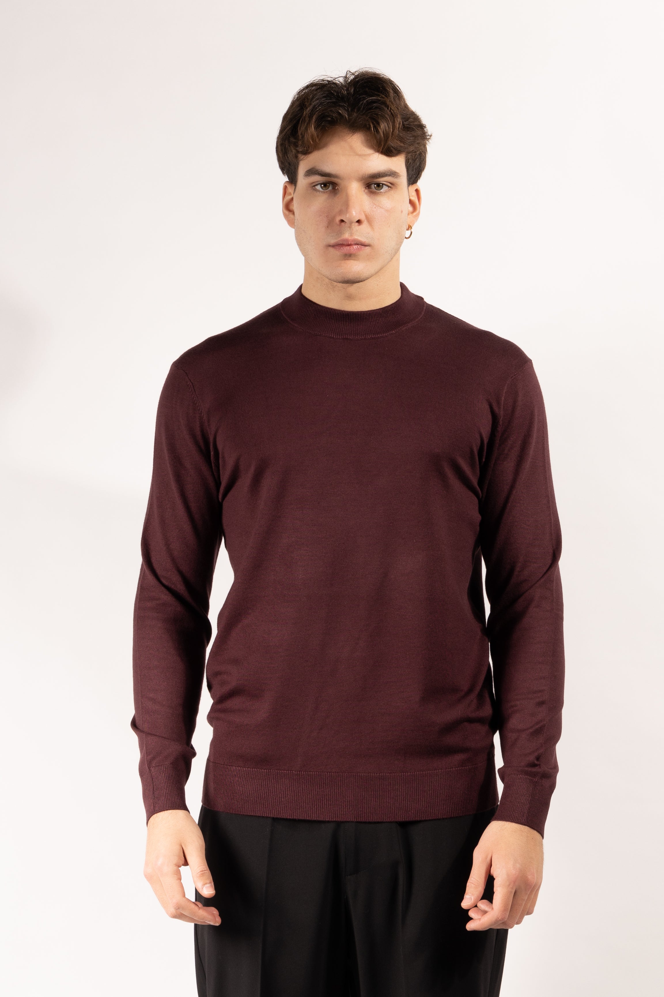 Maglia Gavroche mezzocollo in maglia fine