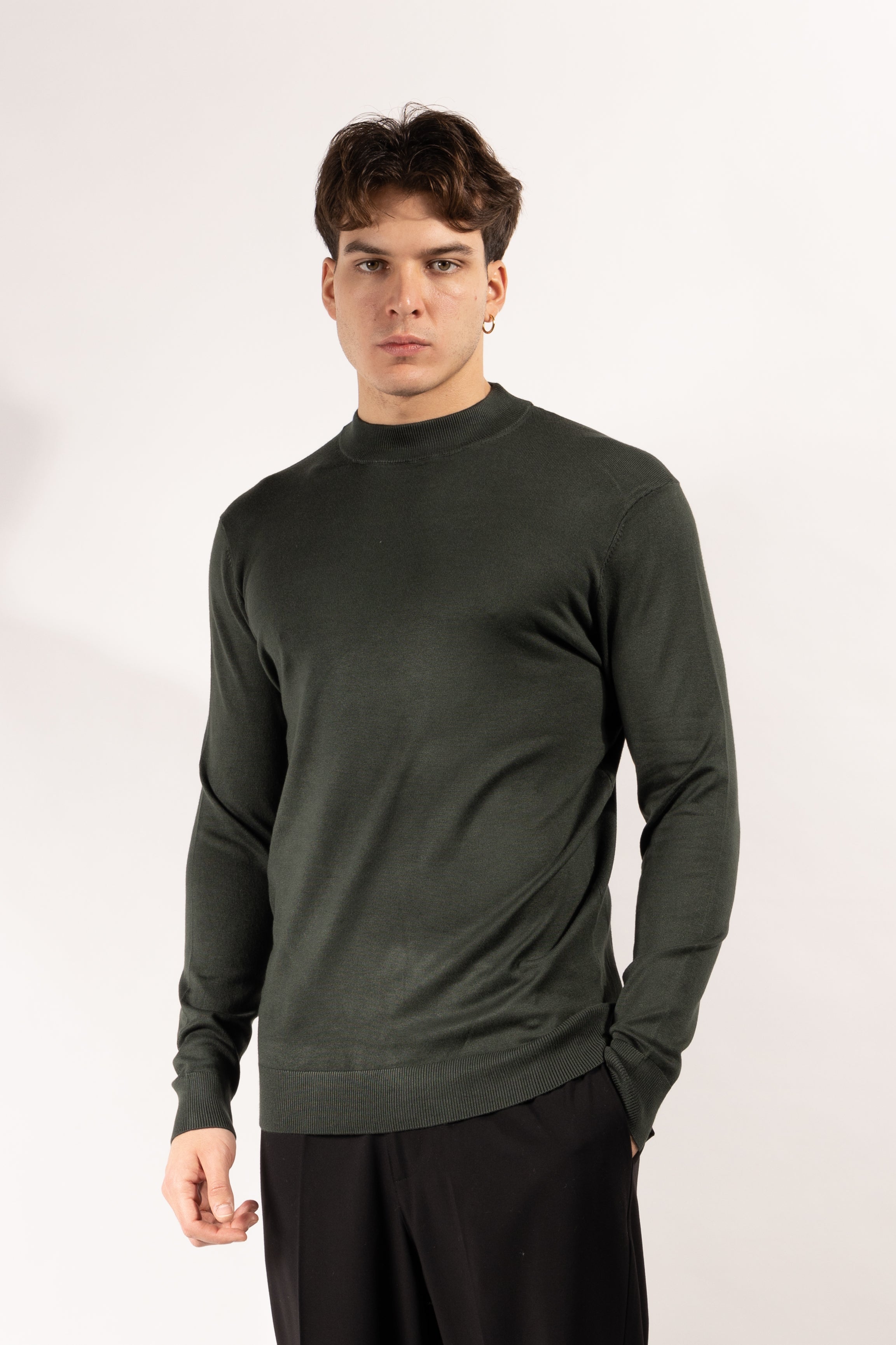 Maglia Gavroche mezzocollo in maglia fine