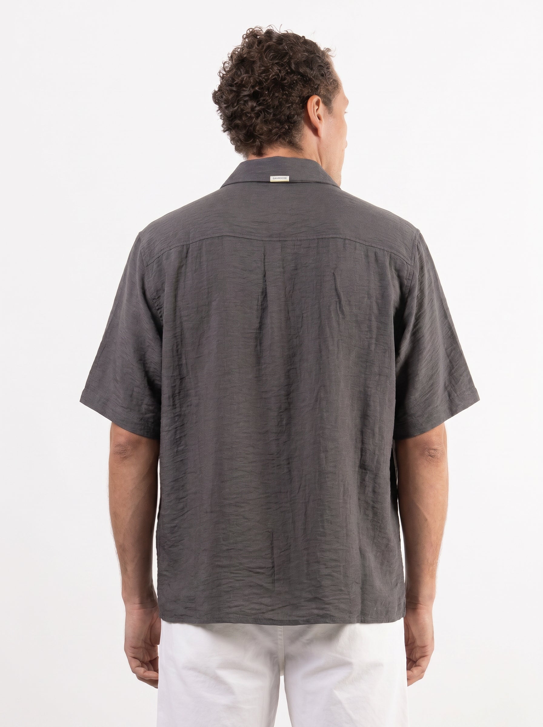 Camicia viscosa e lino