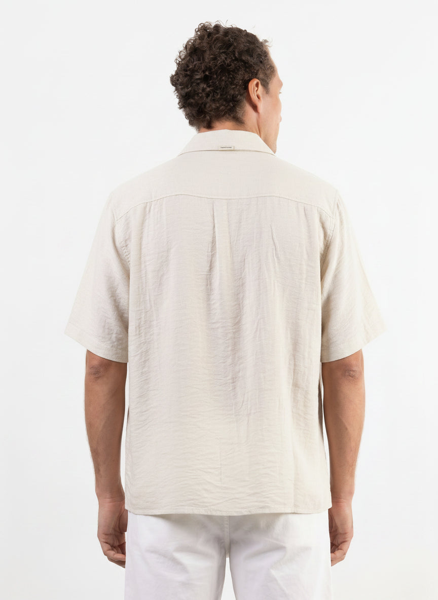 Camicia viscosa e lino