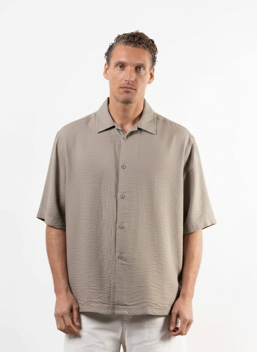 Camicia viscosa e lino