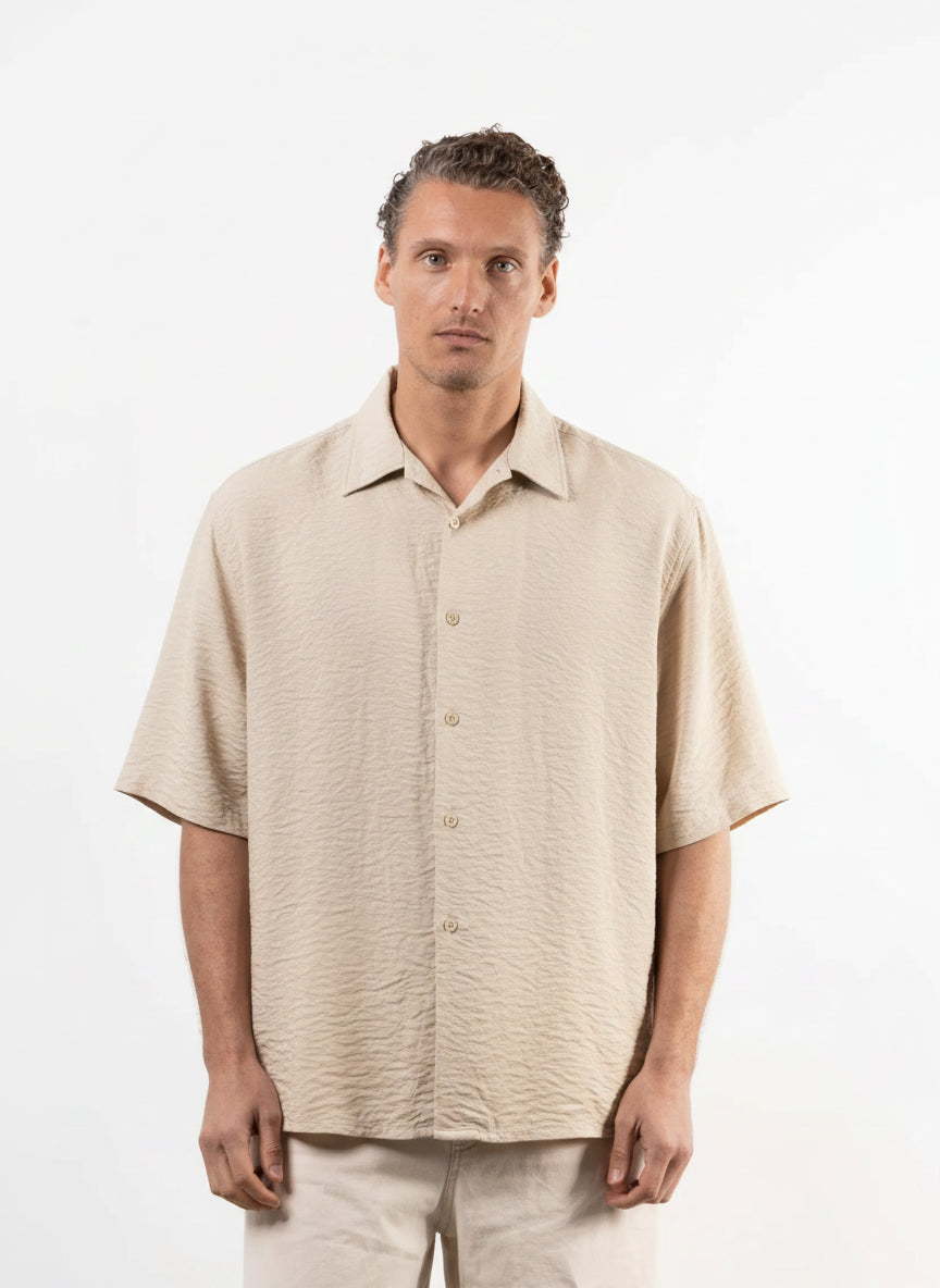 Camicia viscosa e lino