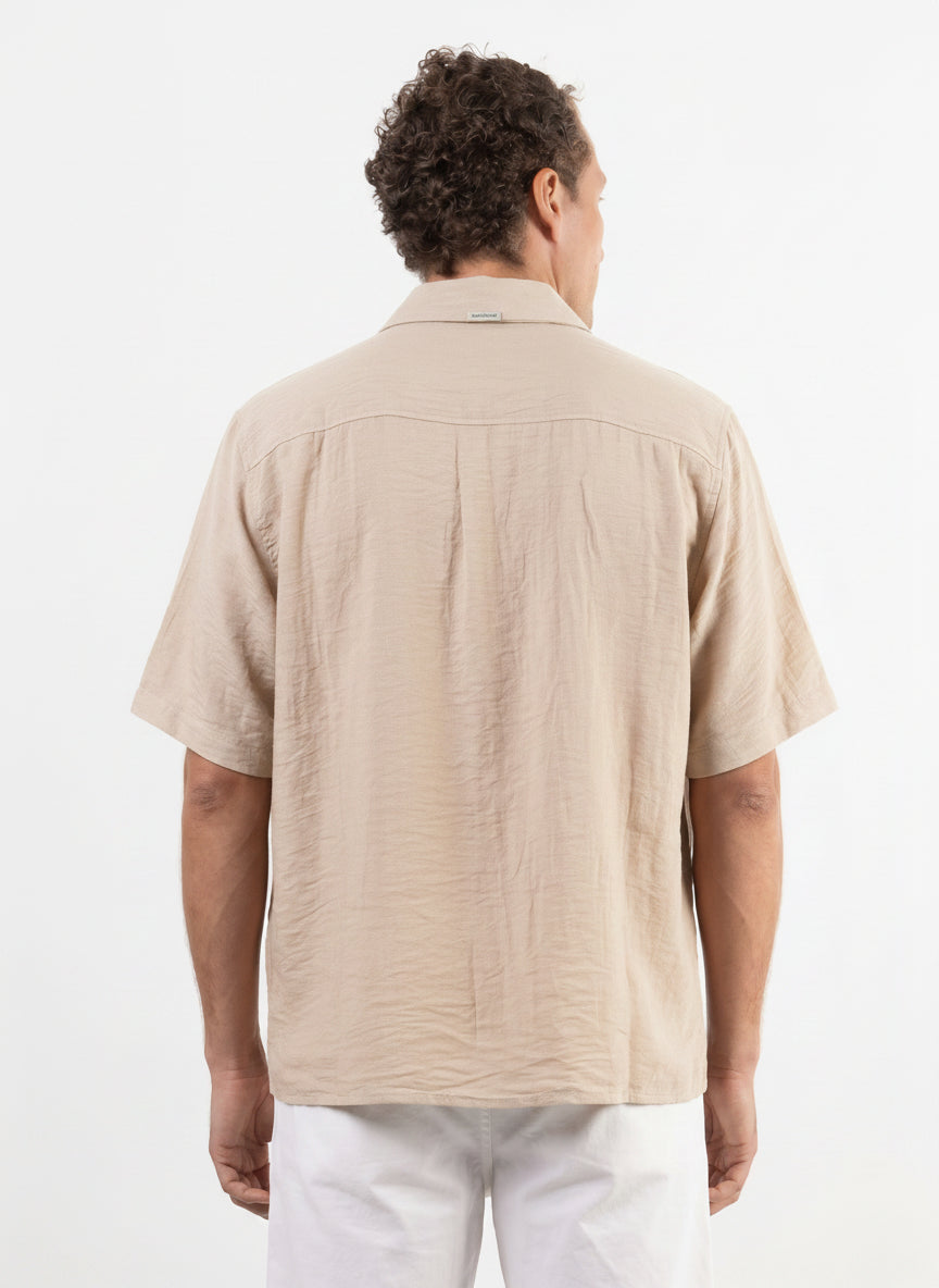 Camicia viscosa e lino