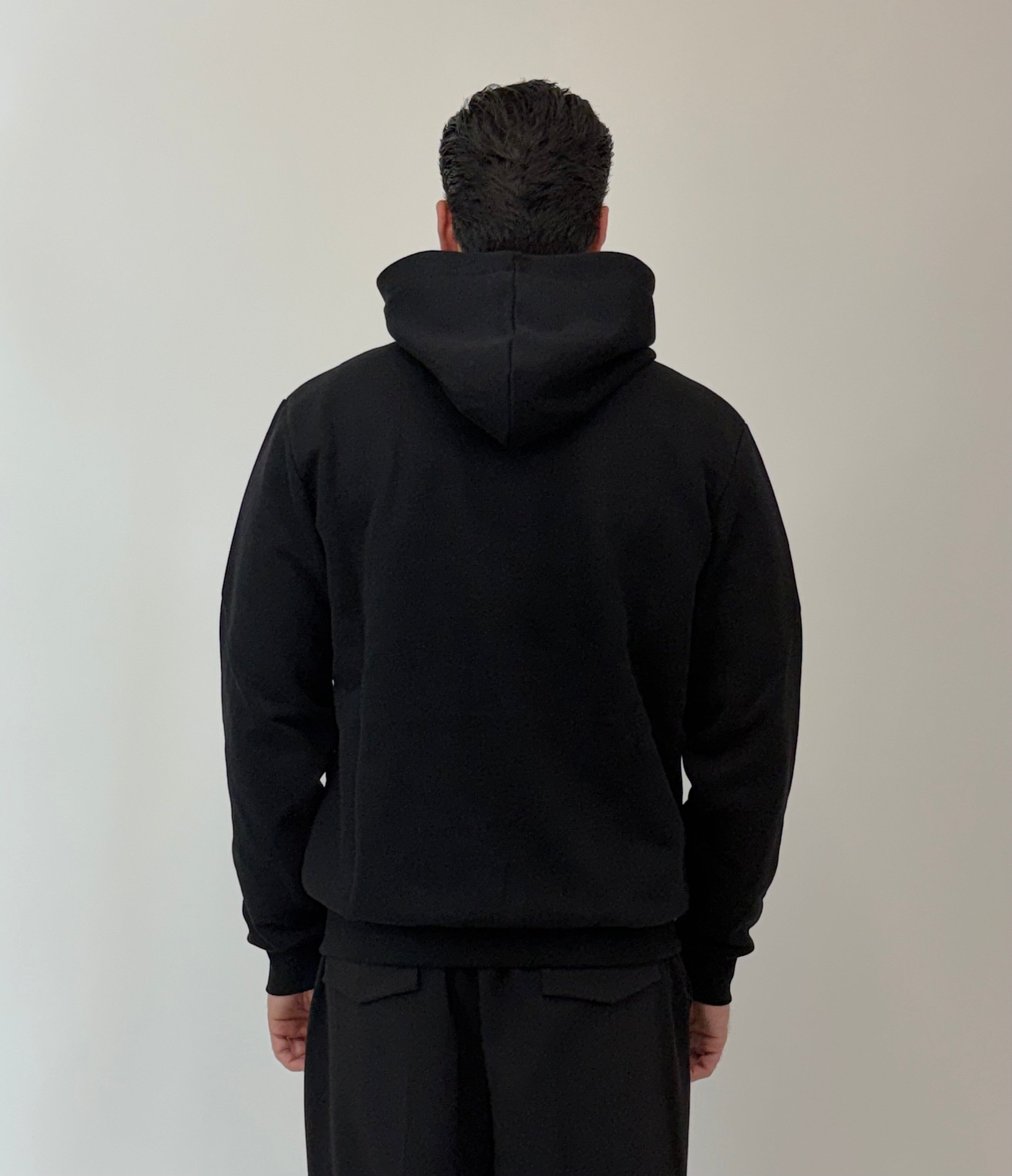 Felpa Gavroche full zip con cappuccio e dettagli metallici