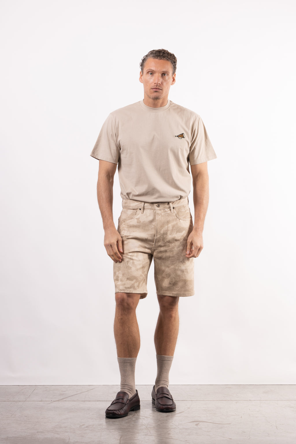 Bermuda in denim stampato Camouflage