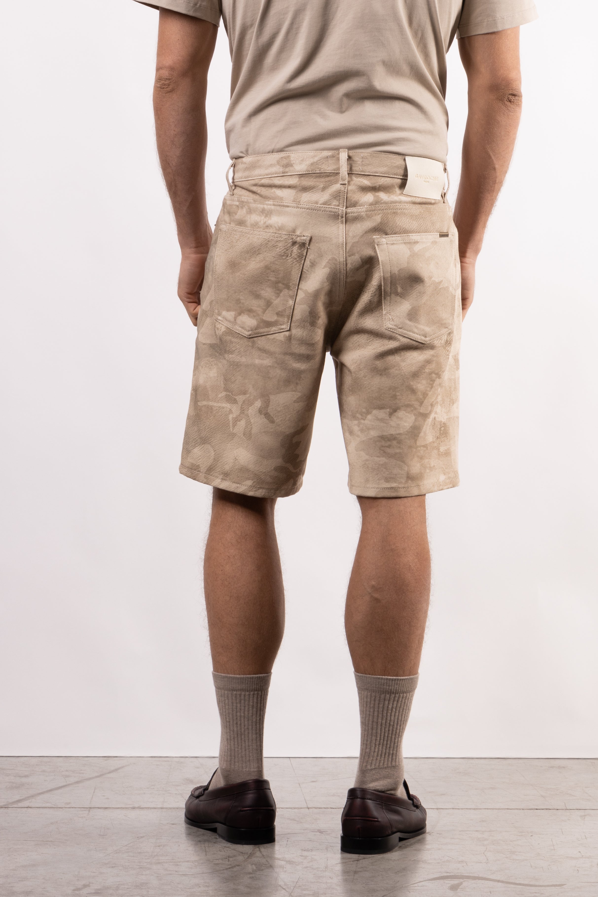 Bermuda in denim stampato Camouflage