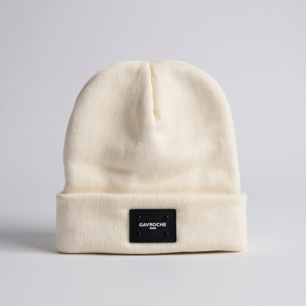 Cappello Gavroche modello cuffia con patch in gomma