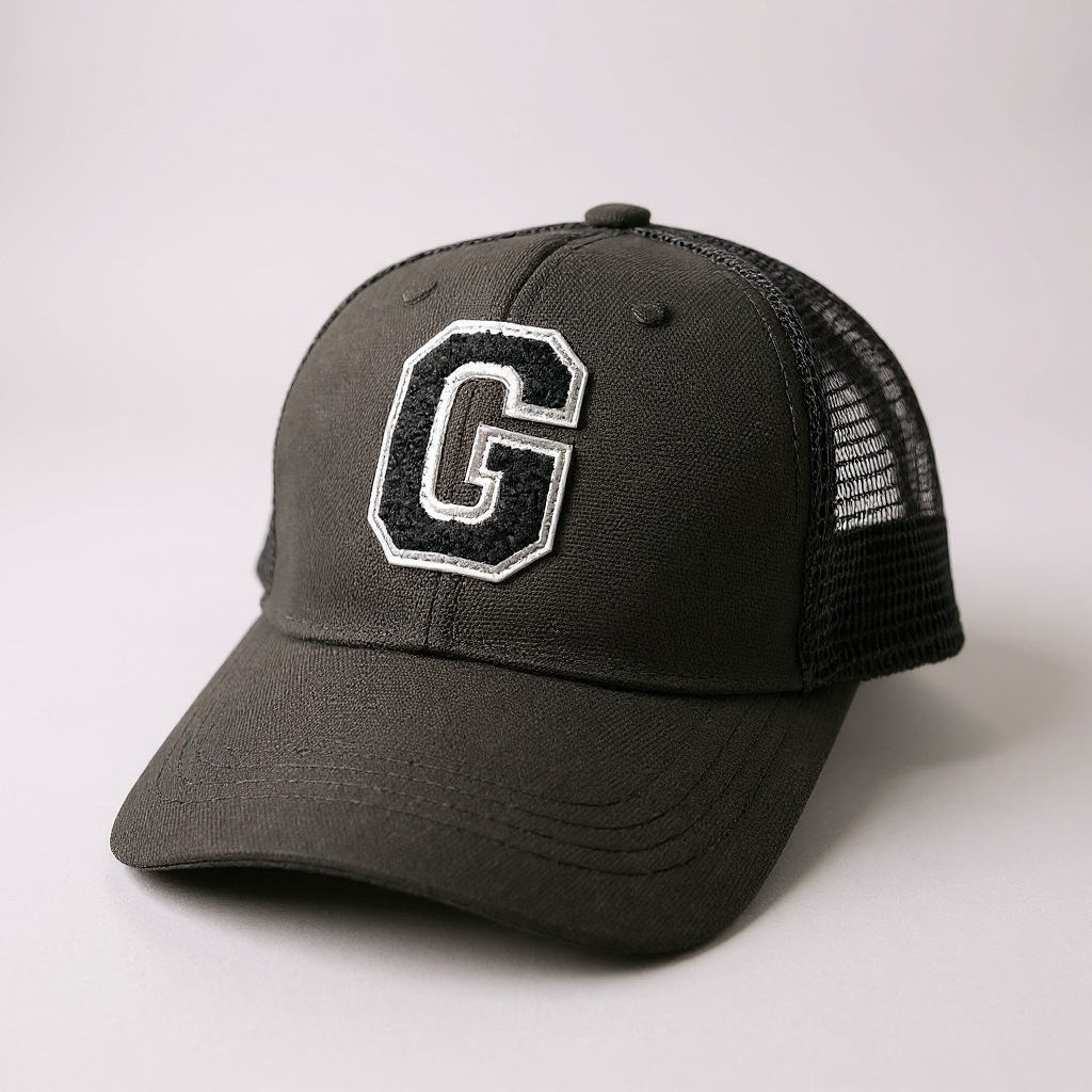 Berretto Gavroche con ricamo “G” in rilievo