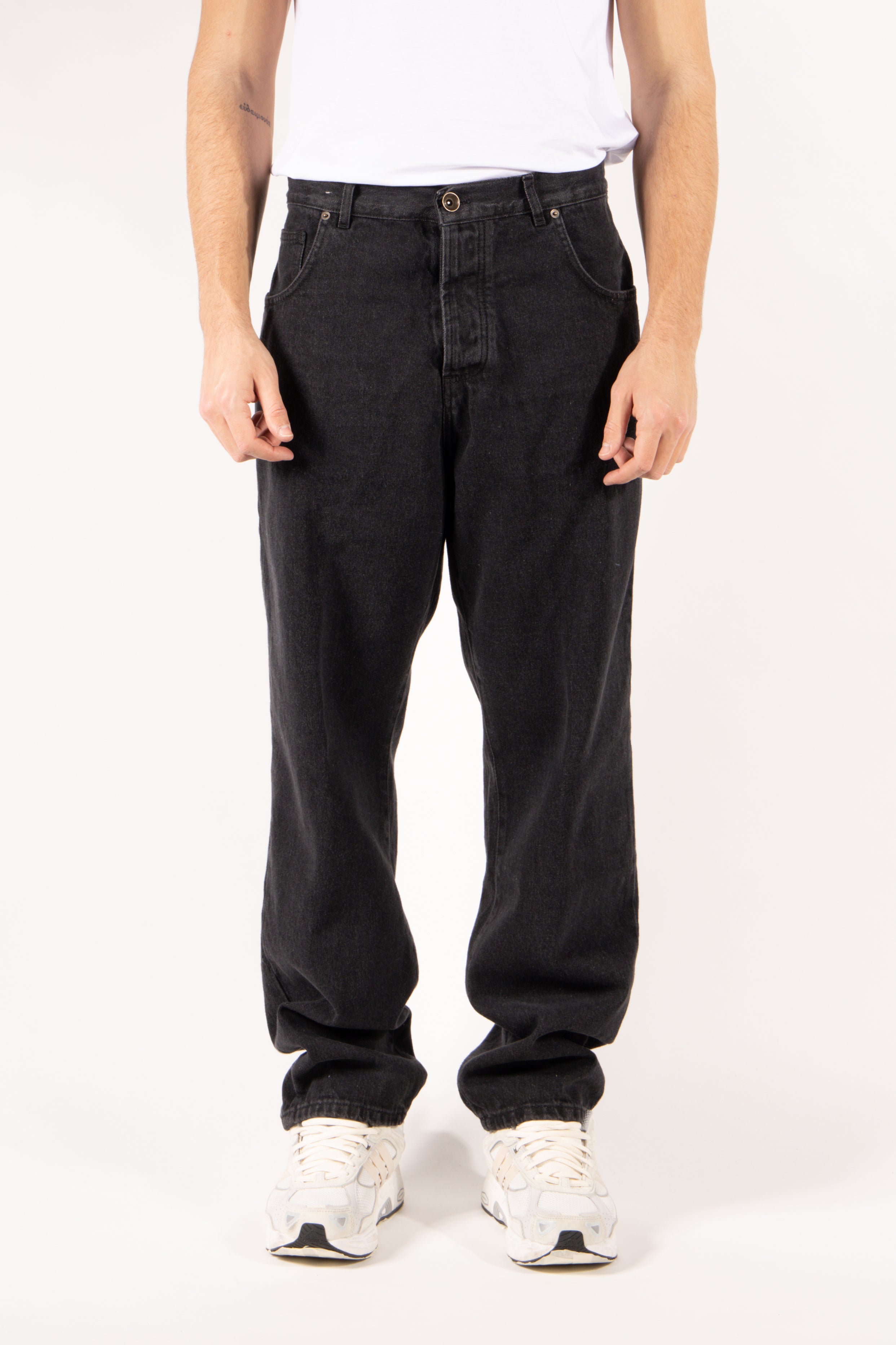 Jeans Gavroche cinque tasche nero slavato