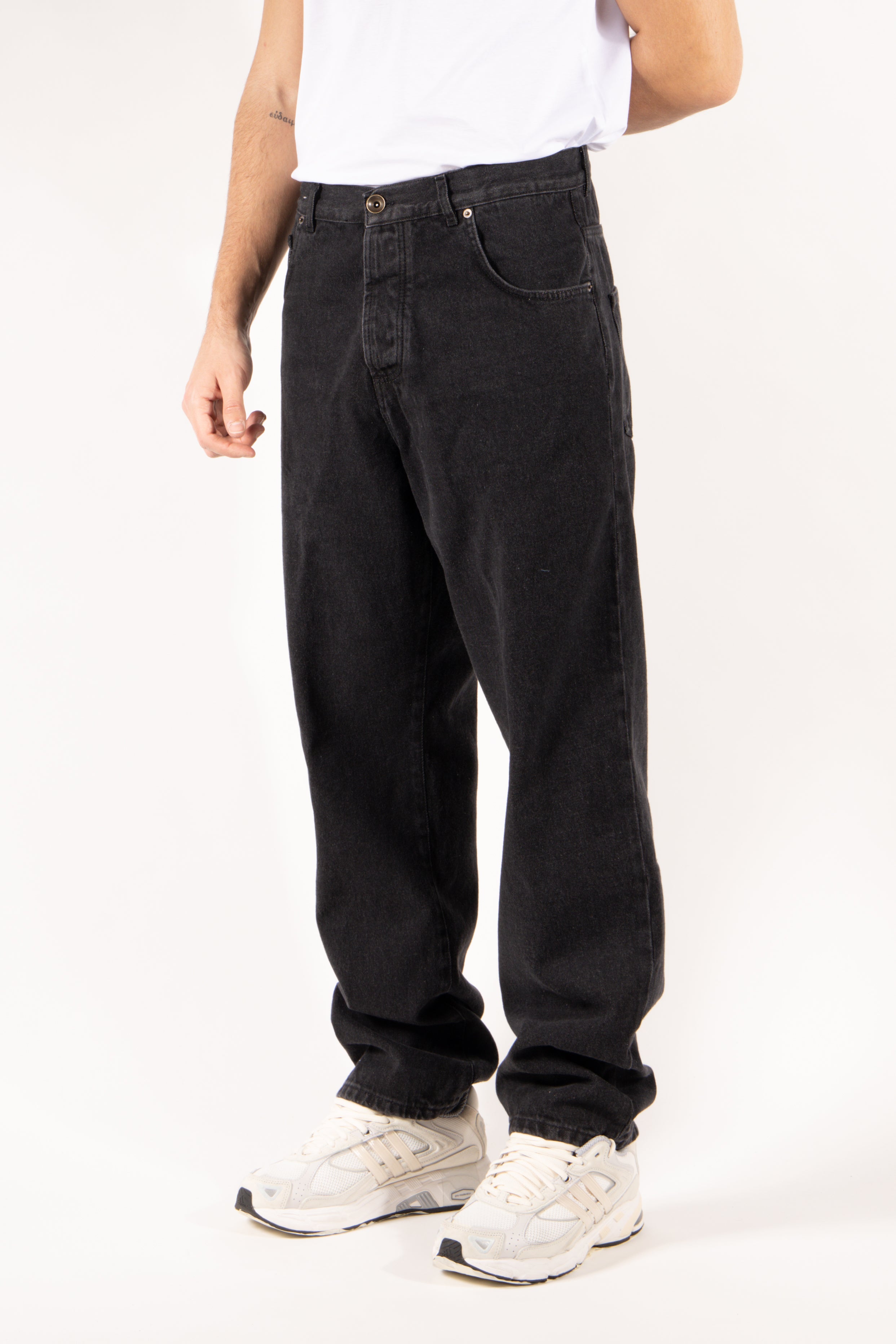 Jeans Gavroche cinque tasche nero slavato