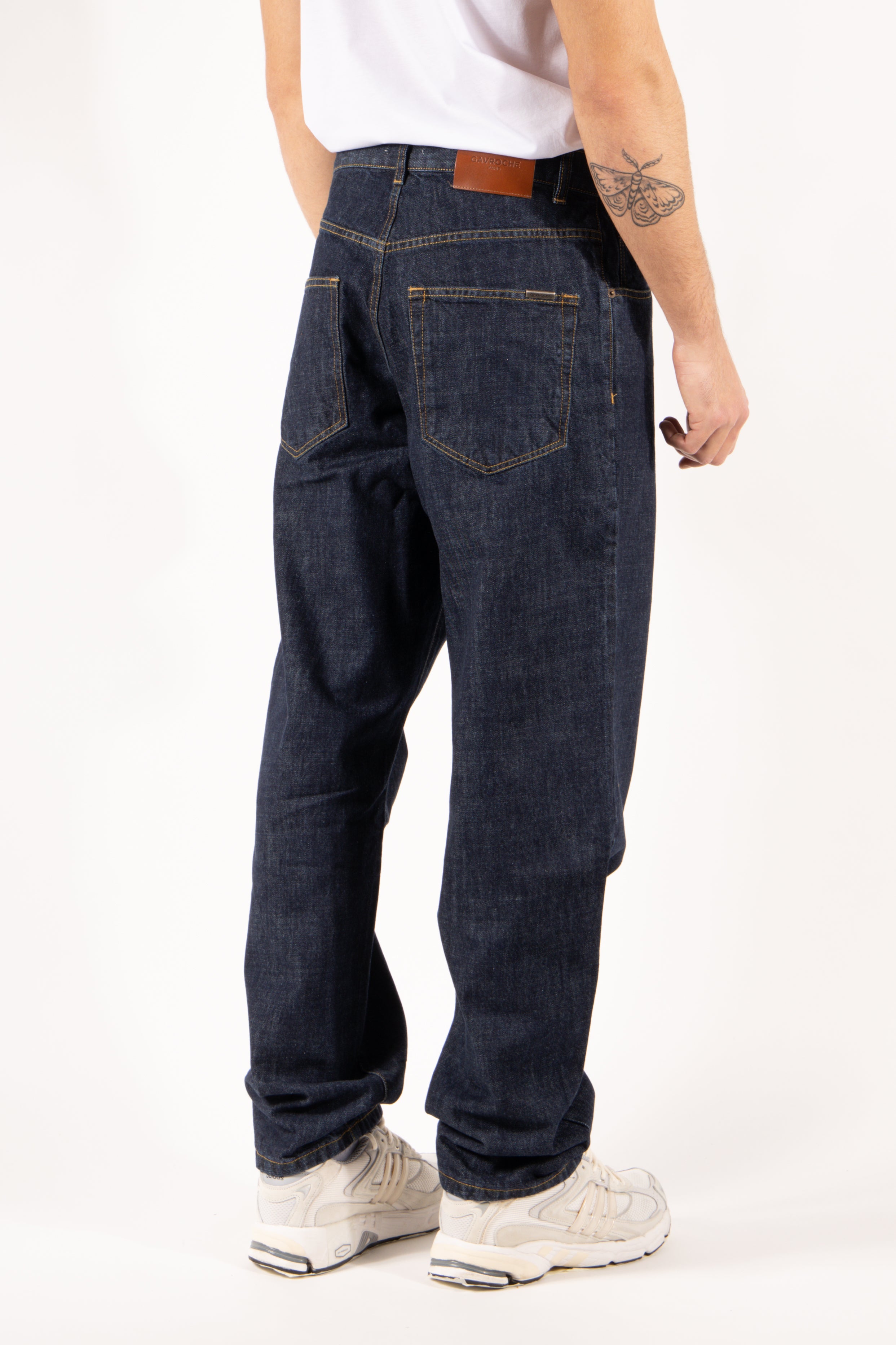 Jeans Gavroche cinque tasche blu indaco