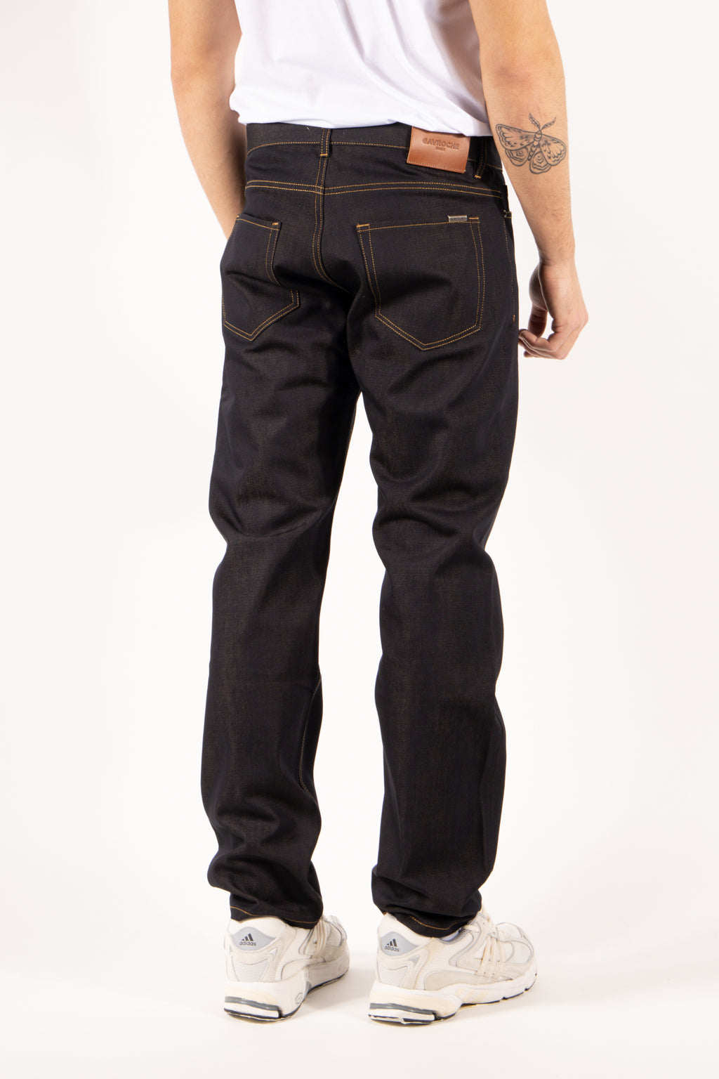 Jeans Gavroche cinque tasche tela caffè