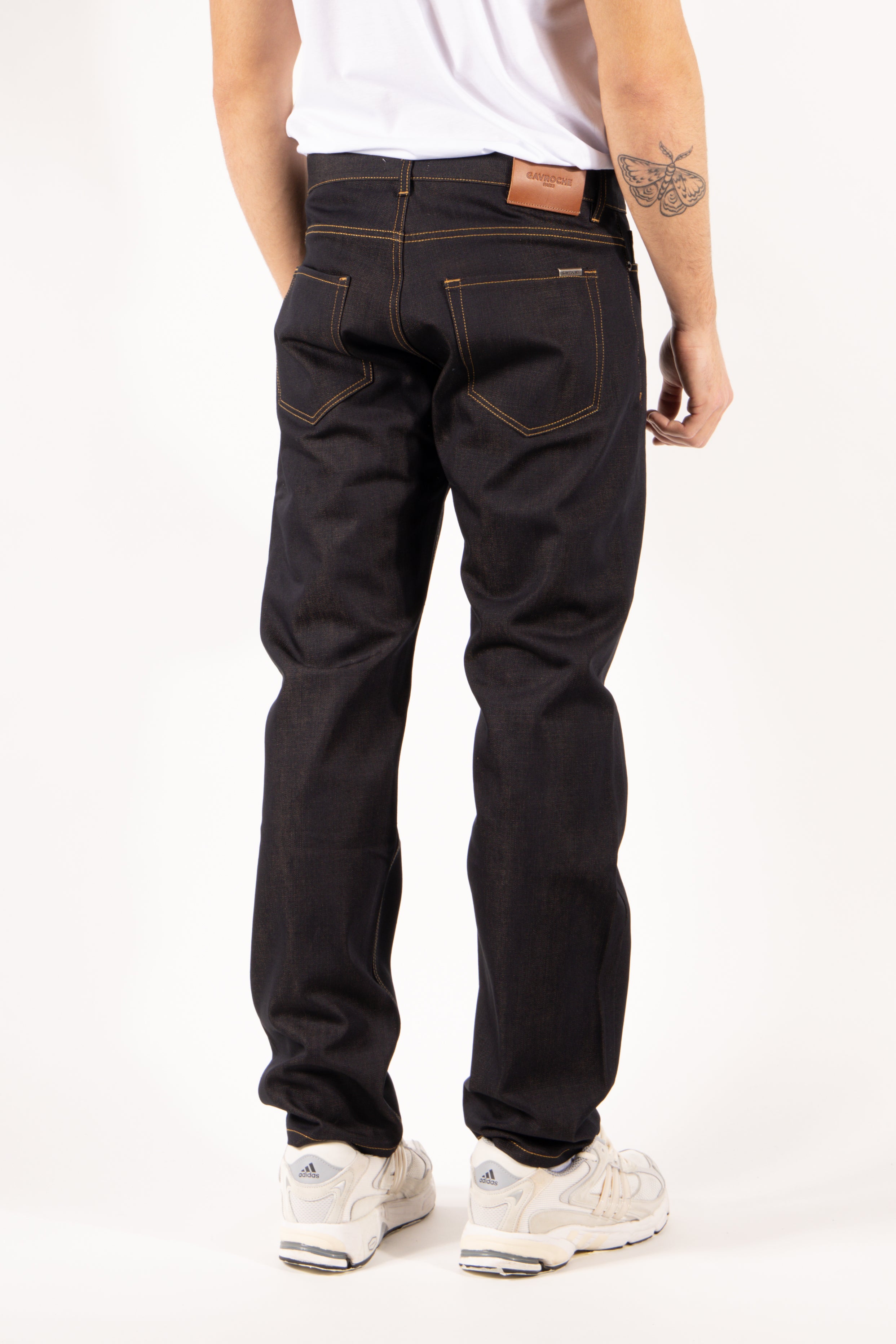 Jeans Gavroche cinque tasche tela caffè