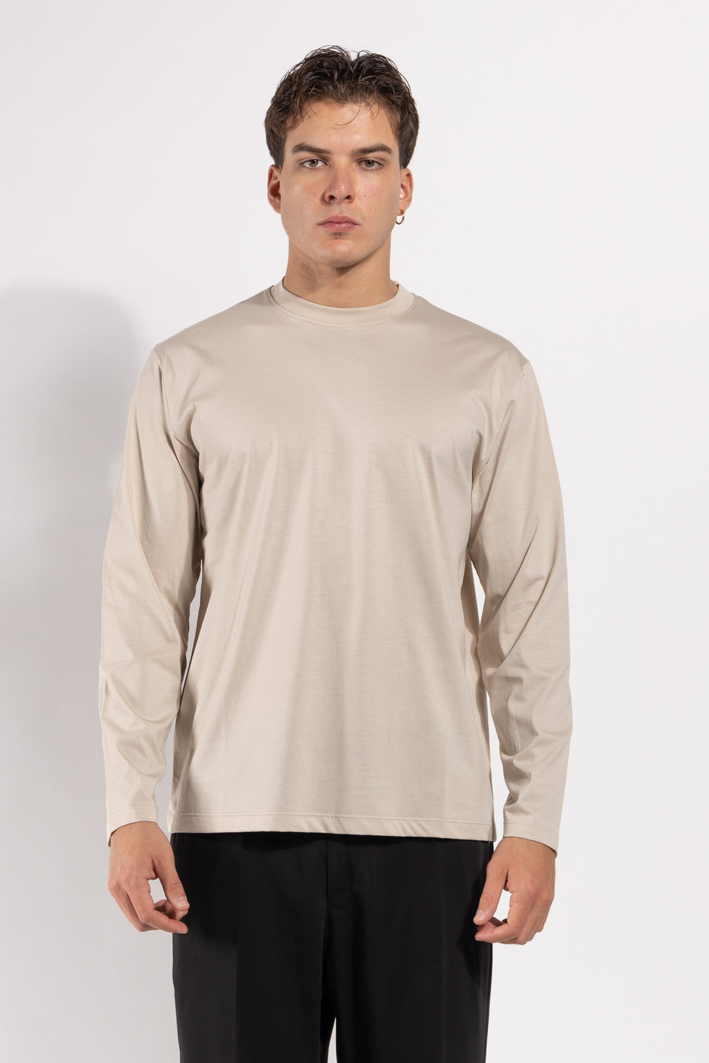 T-shirt Gavroche a manica lunga in cotone mercerizzato