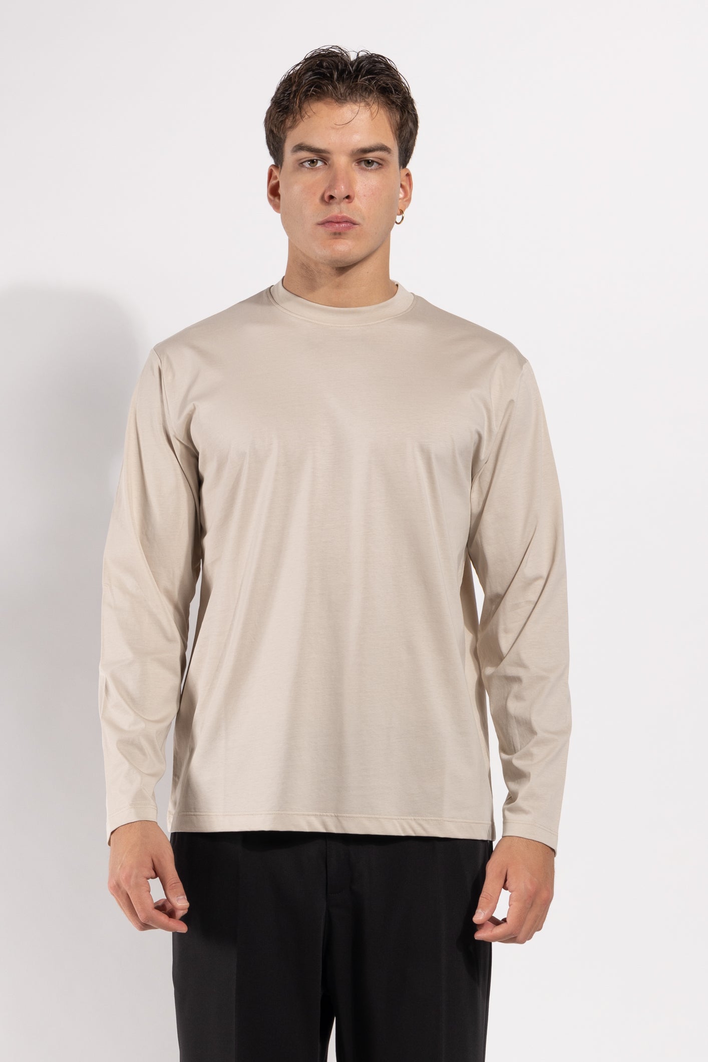 T-shirt Gavroche a manica lunga in cotone mercerizzato