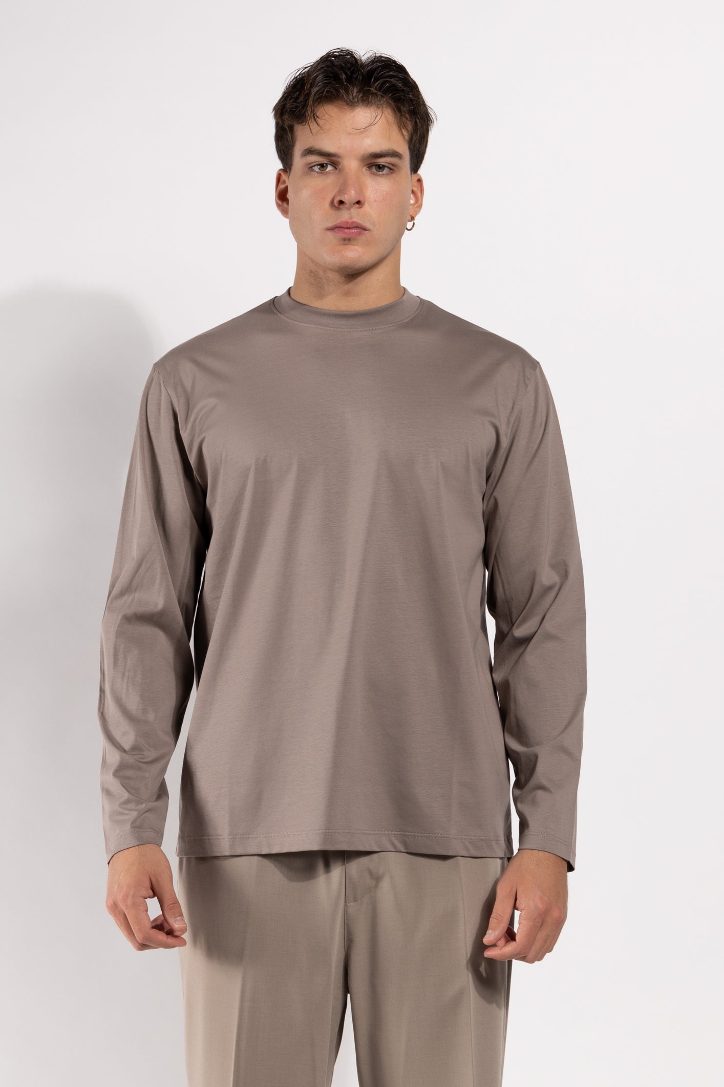 T-shirt Gavroche a manica lunga in cotone mercerizzato