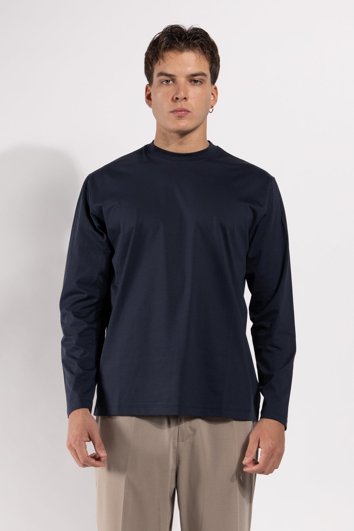 T-shirt Gavroche a manica lunga in cotone mercerizzato