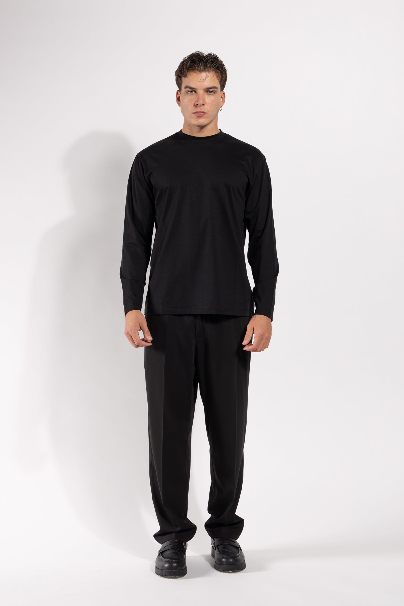 T-shirt Gavroche a manica lunga in cotone mercerizzato