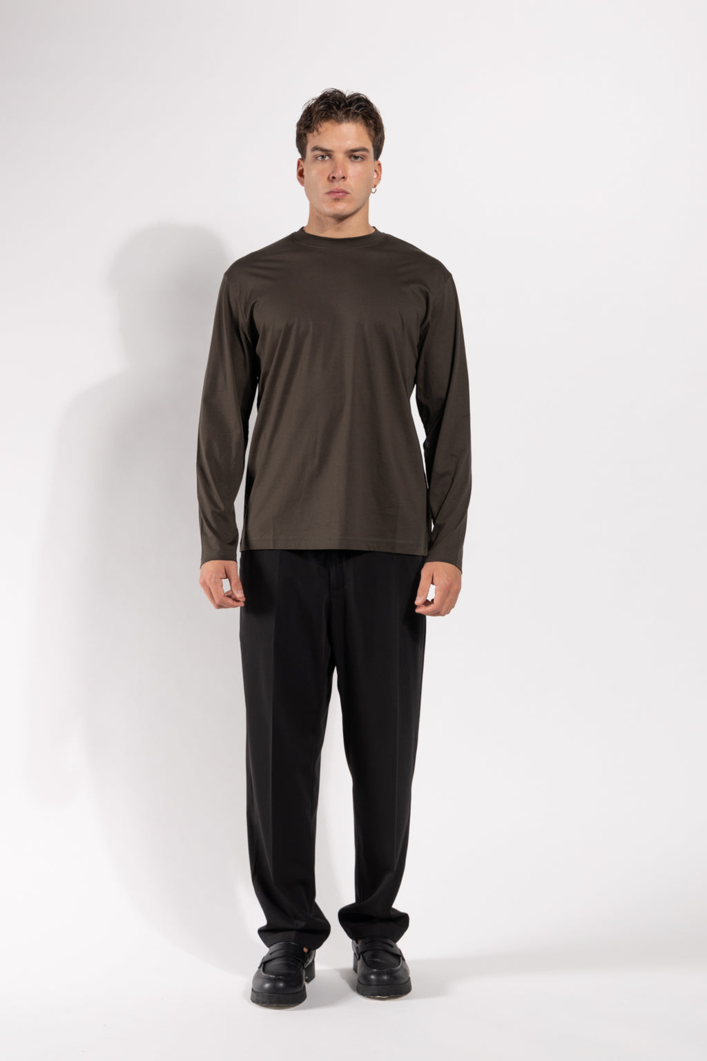 T-shirt Gavroche a manica lunga in cotone mercerizzato