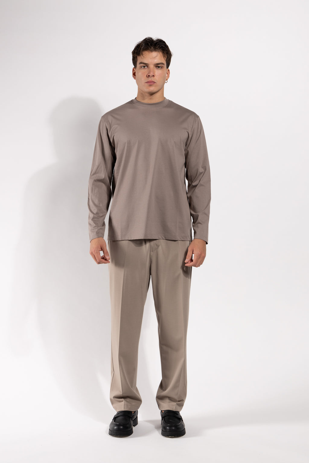 T-shirt Gavroche a manica lunga in cotone mercerizzato