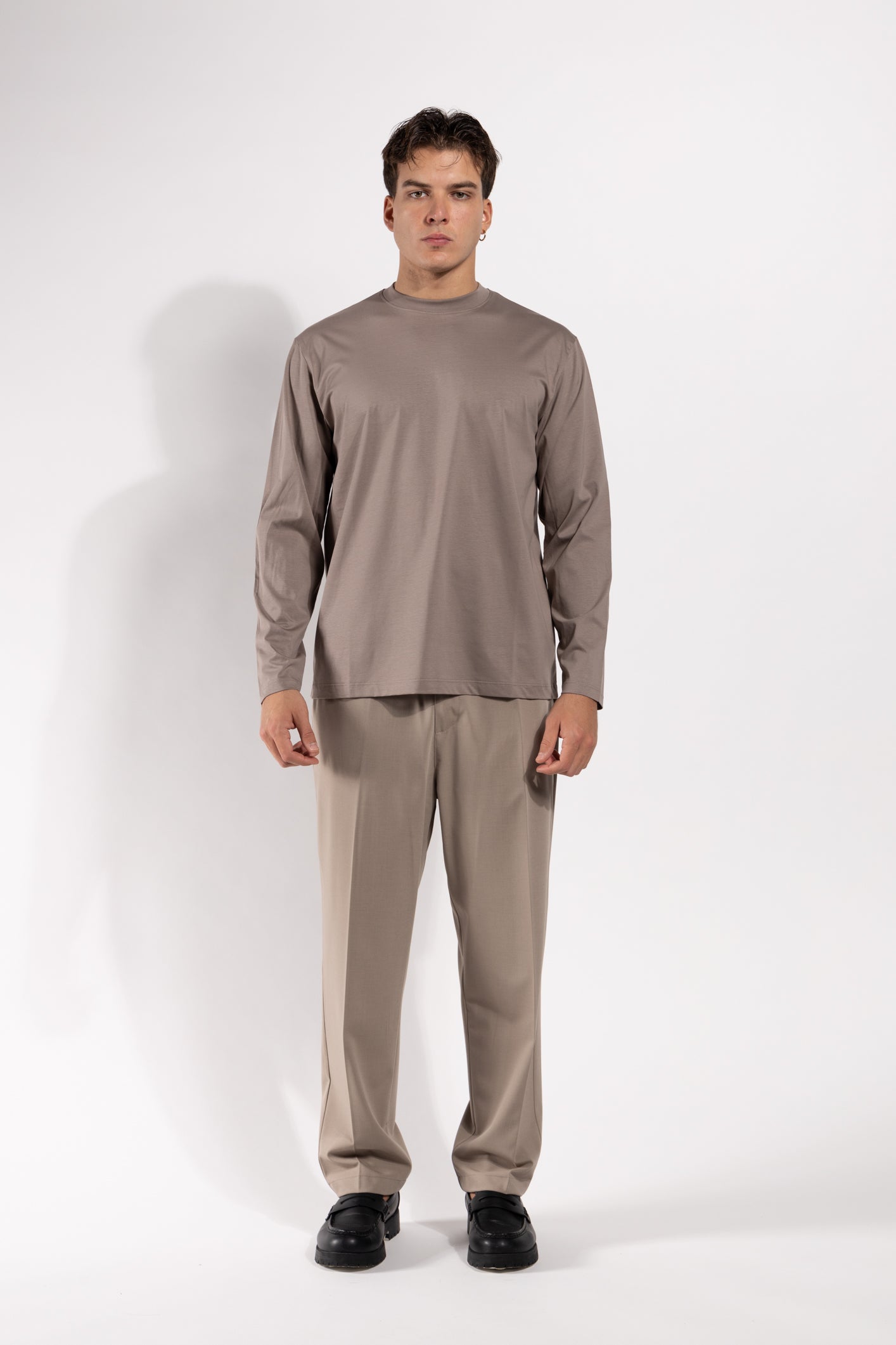 T-shirt Gavroche a manica lunga in cotone mercerizzato