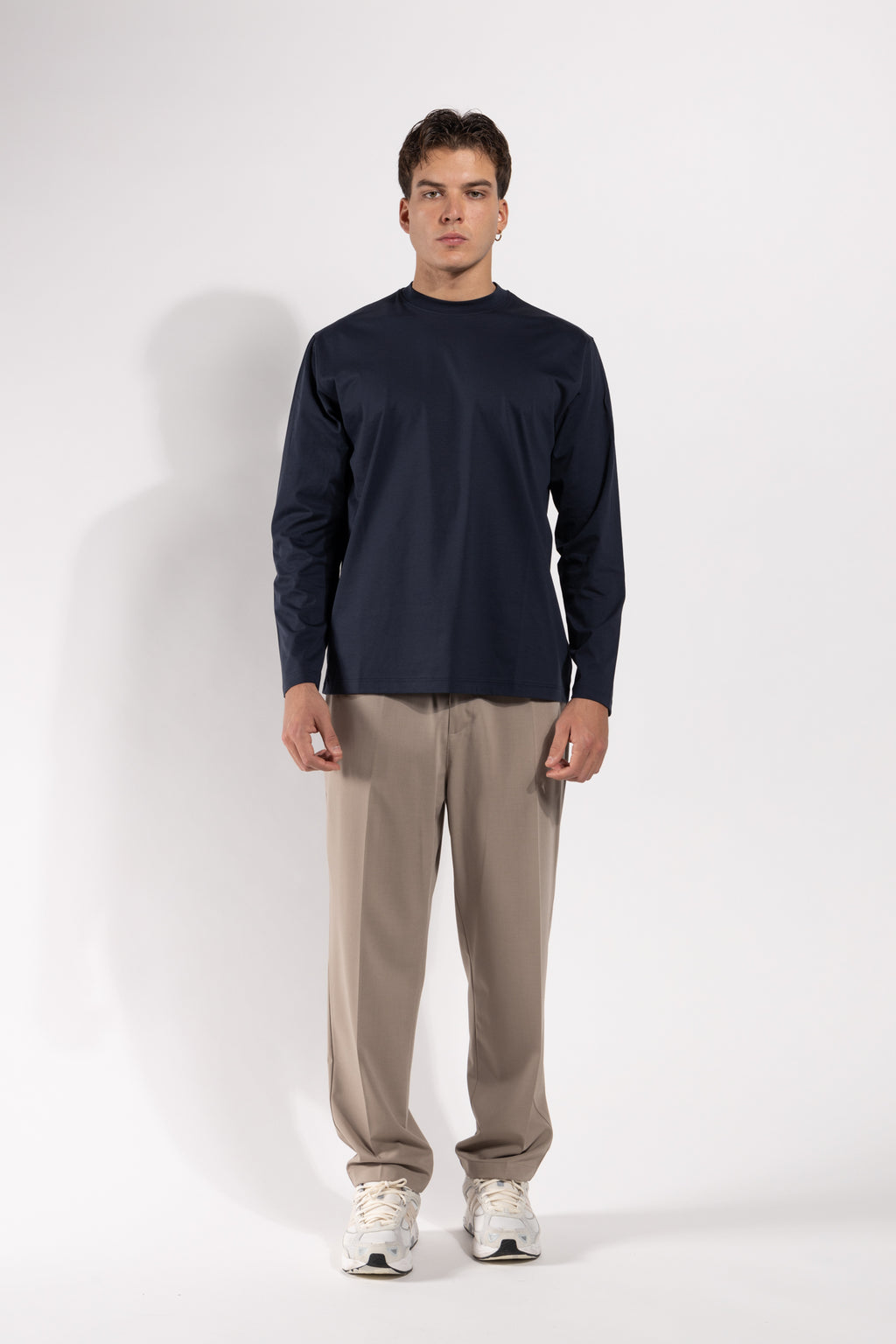 T-shirt Gavroche a manica lunga in cotone mercerizzato