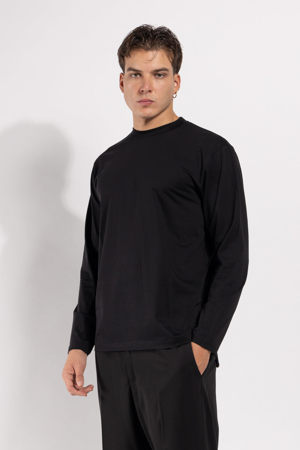 T-shirt Gavroche a manica lunga in cotone mercerizzato