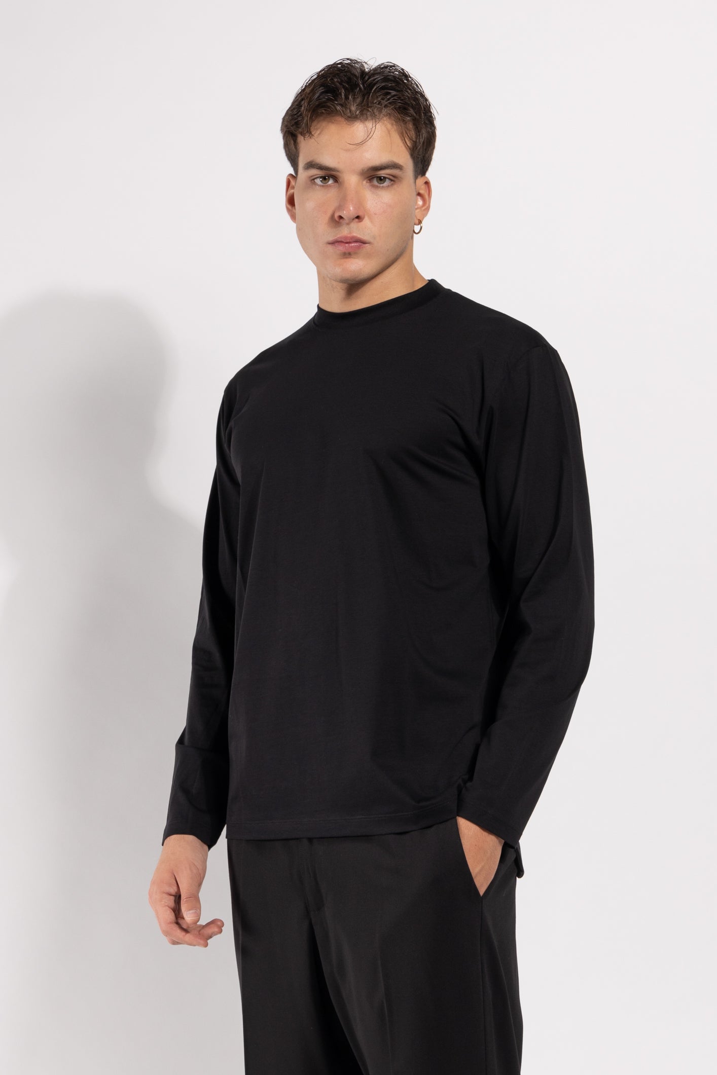 T-shirt Gavroche a manica lunga in cotone mercerizzato