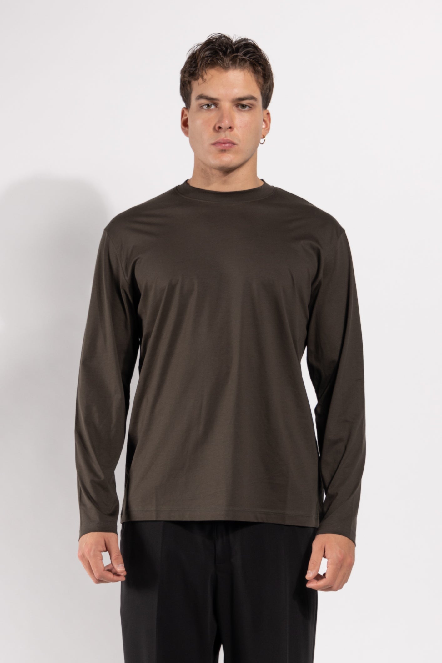 T-shirt Gavroche a manica lunga in cotone mercerizzato