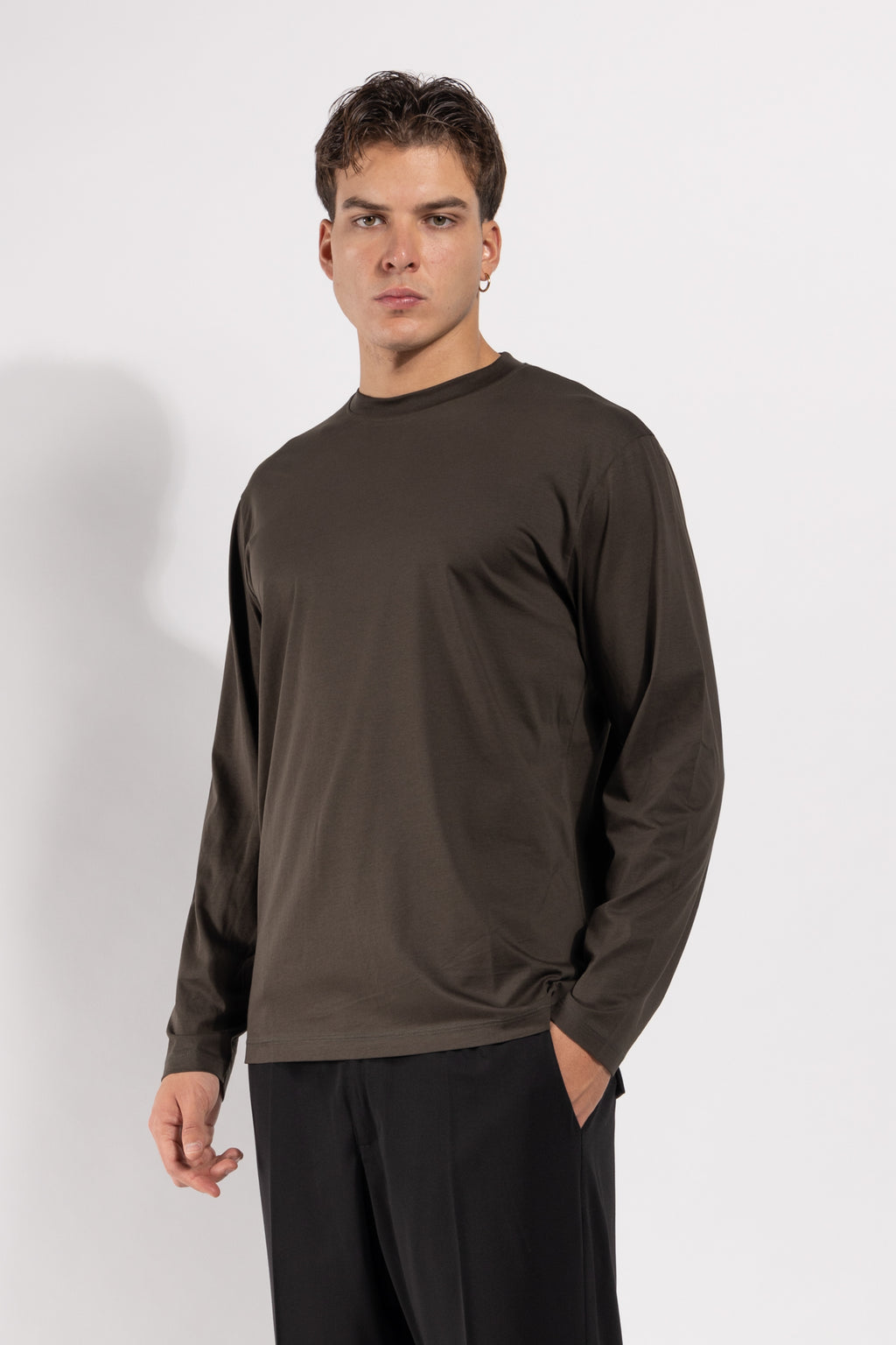 T-shirt Gavroche a manica lunga in cotone mercerizzato