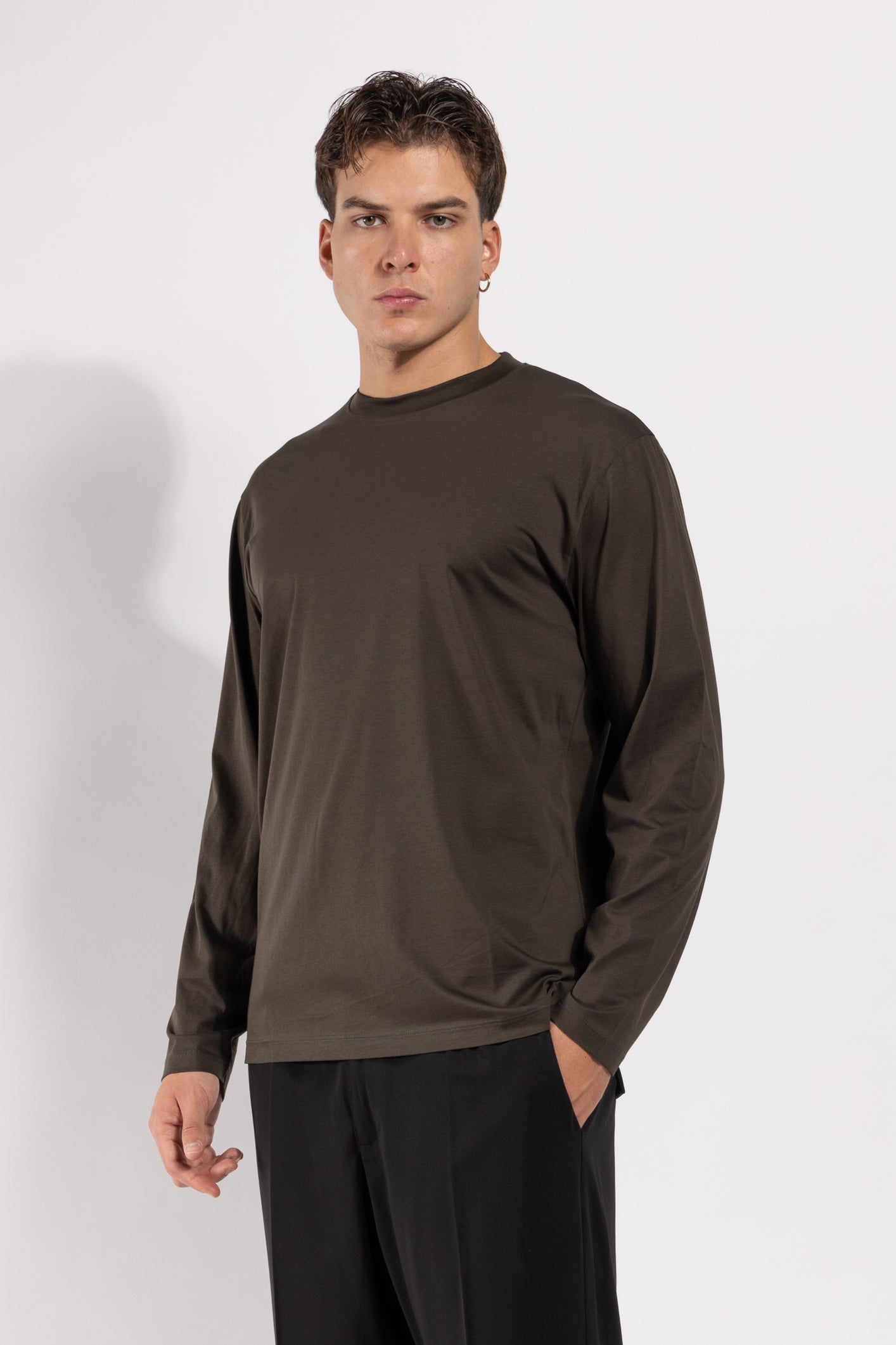 T-shirt Gavroche a manica lunga in cotone mercerizzato